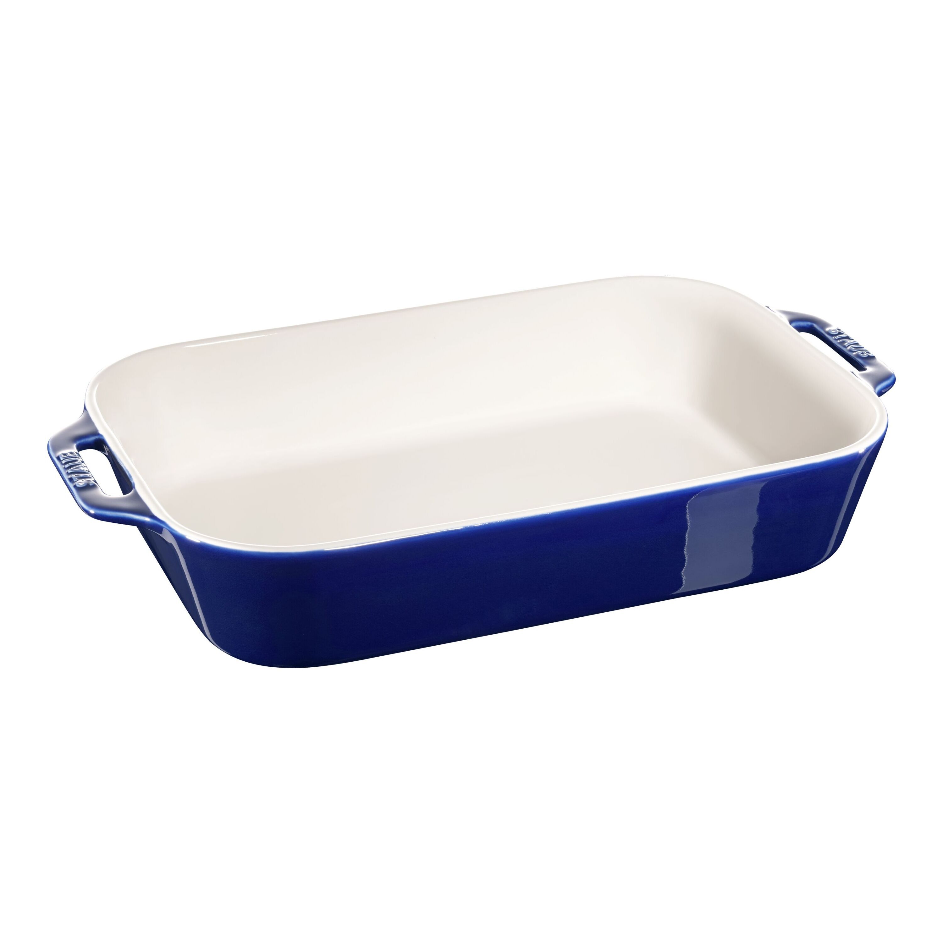 34 x 24 cm rectangular ceramic Oven dish dark-blue