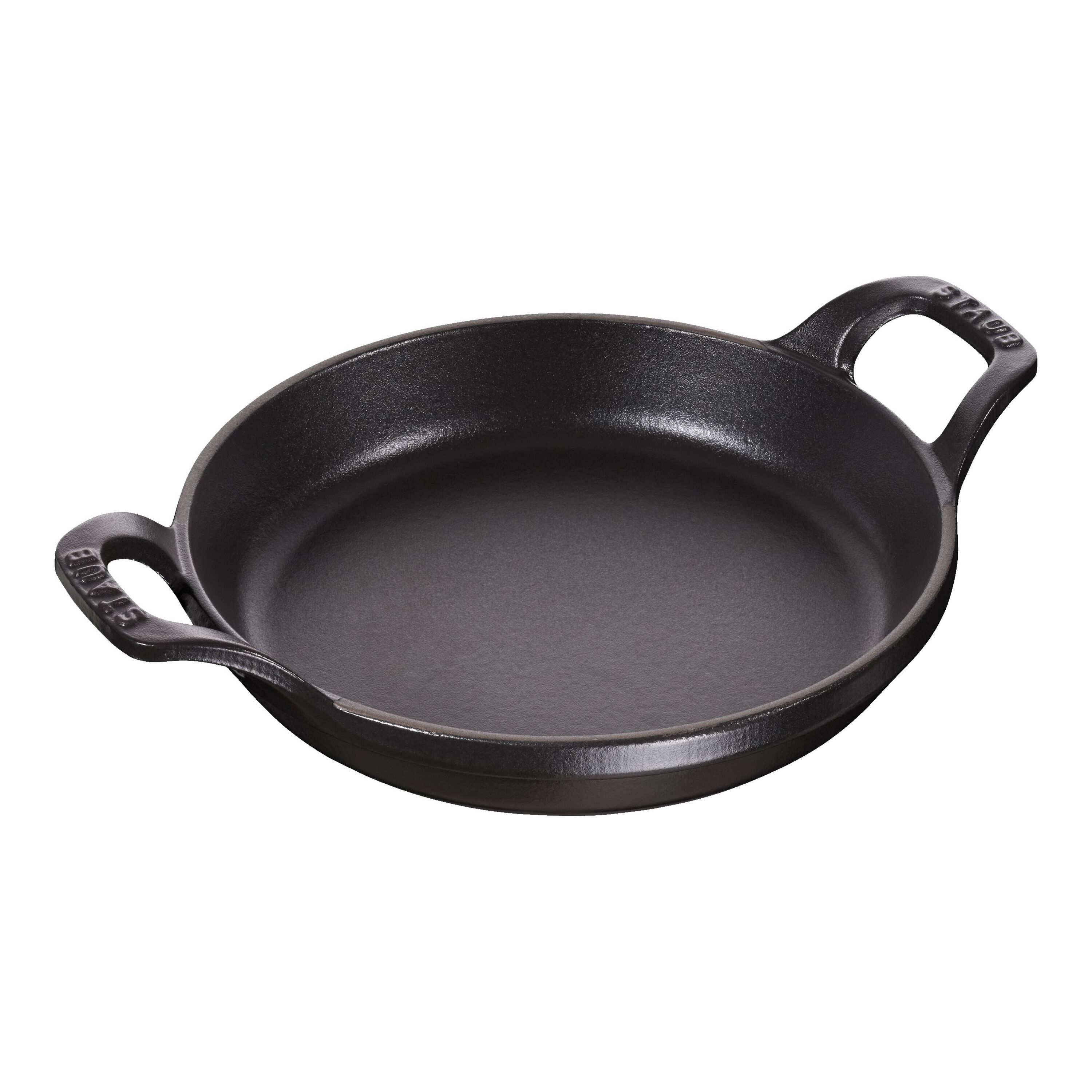 16 cm round Cast iron Oven dish black