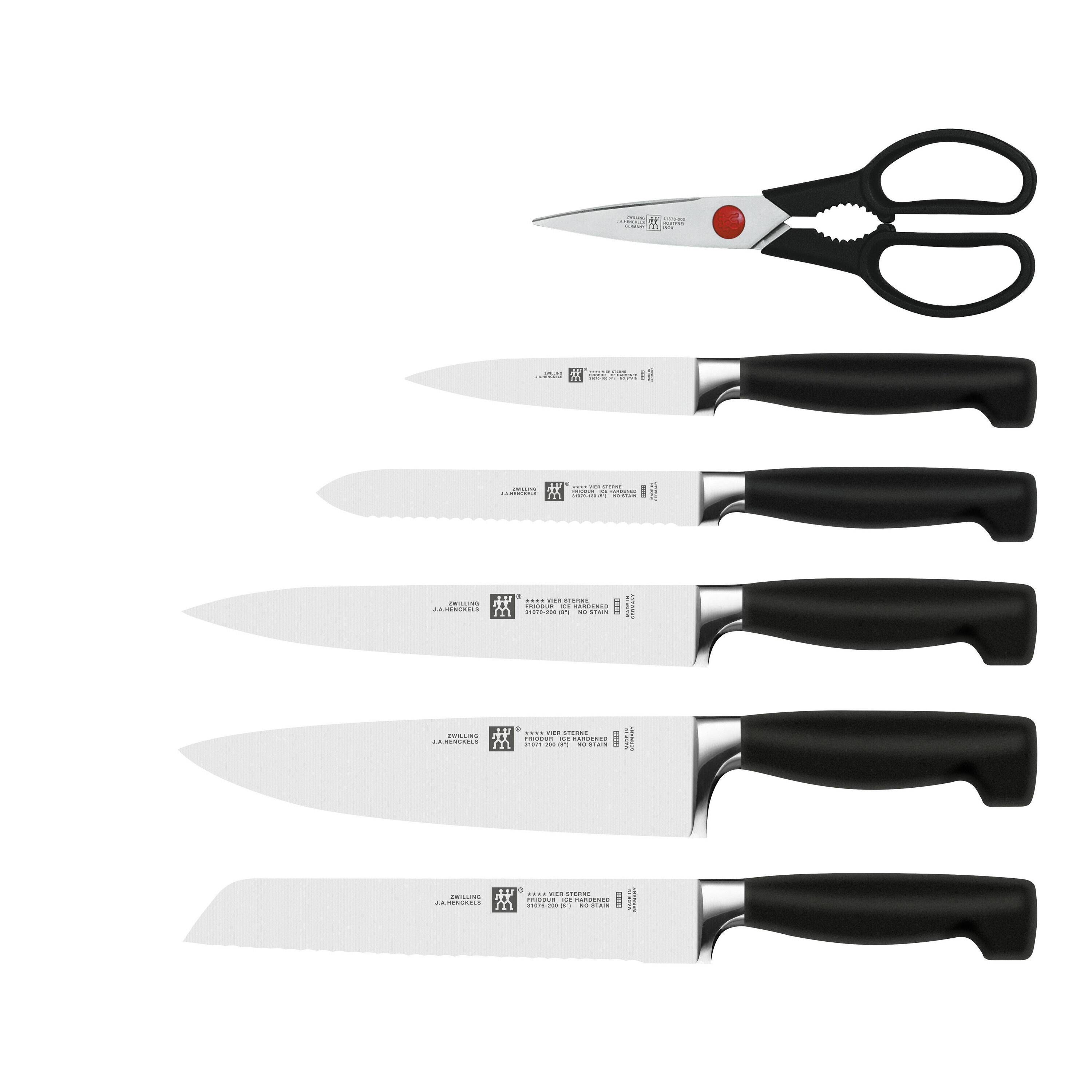 7-pcs, Knife block set, black