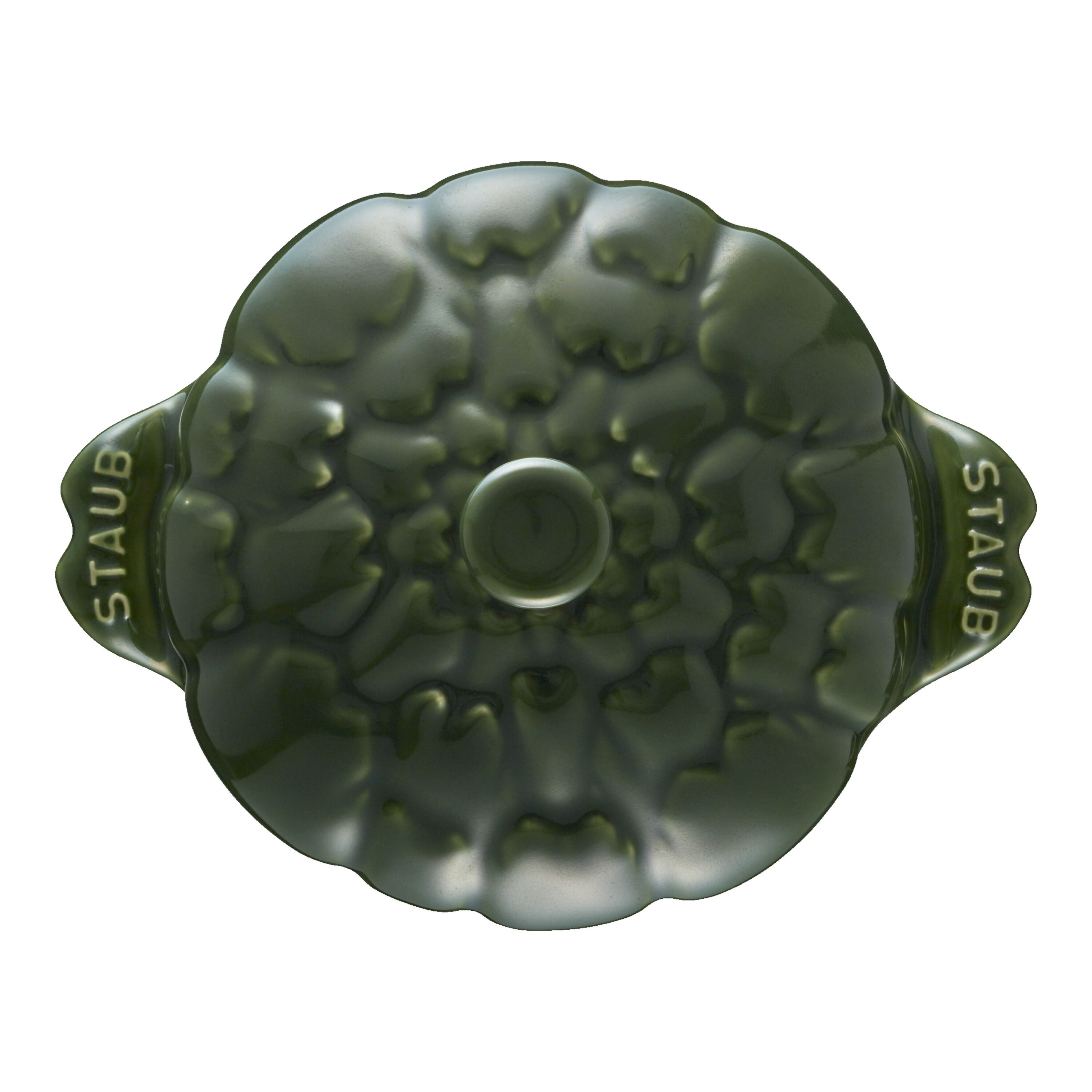 13 cm artichoke ceramic Cocotte basil-green