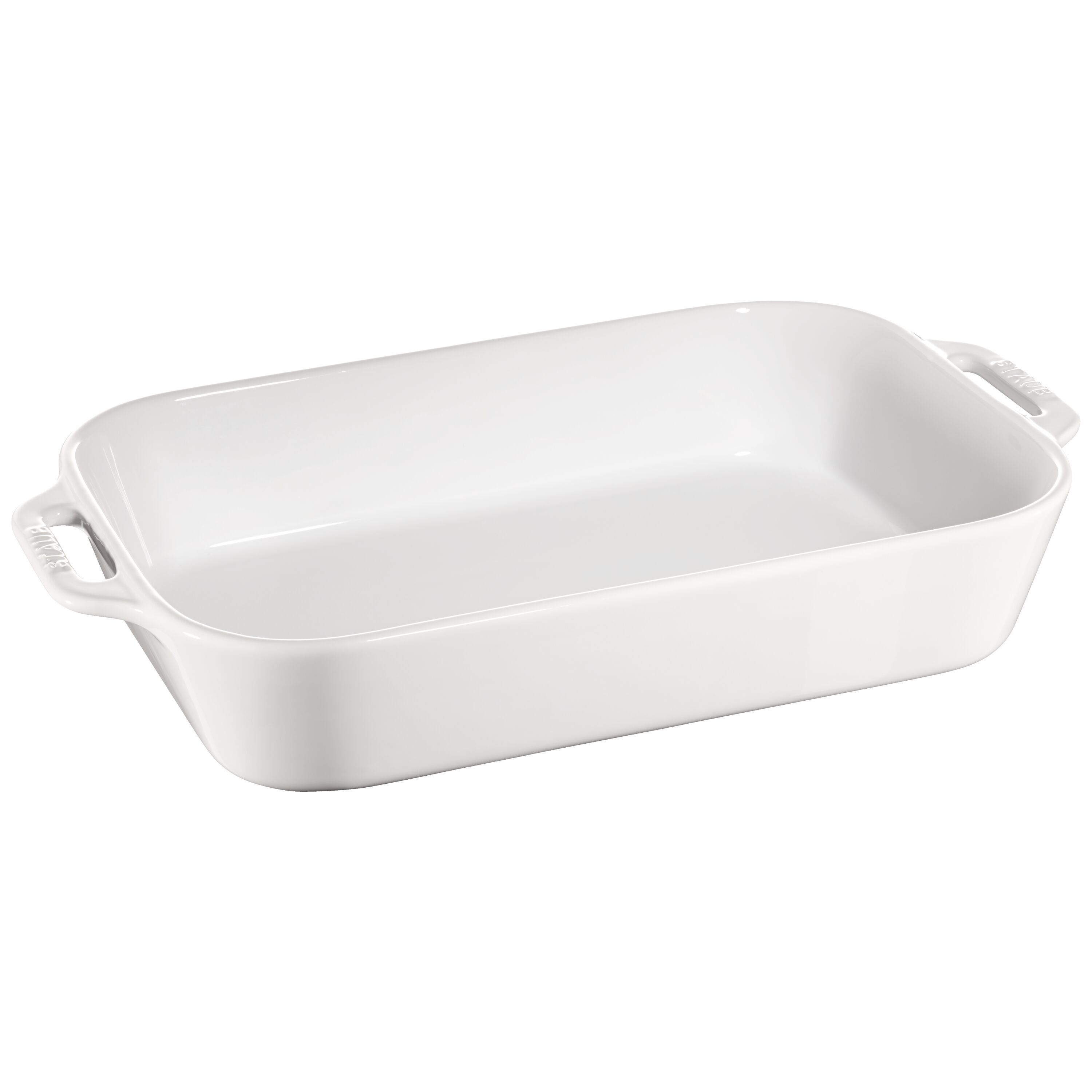 34 x 24 cm rectangular ceramic Oven dish white