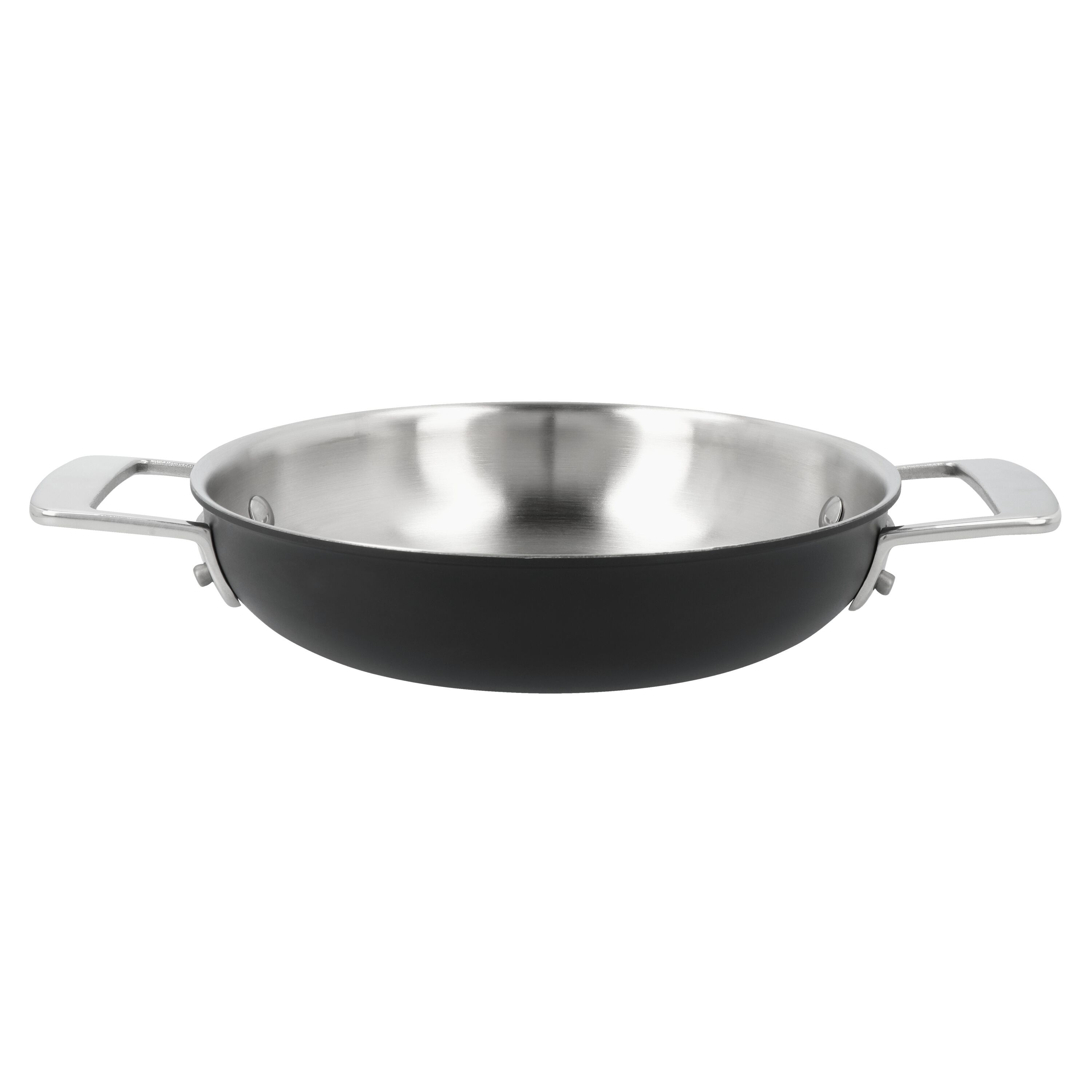 24 cm 18/10 Stainless Steel Frying pan silver-black