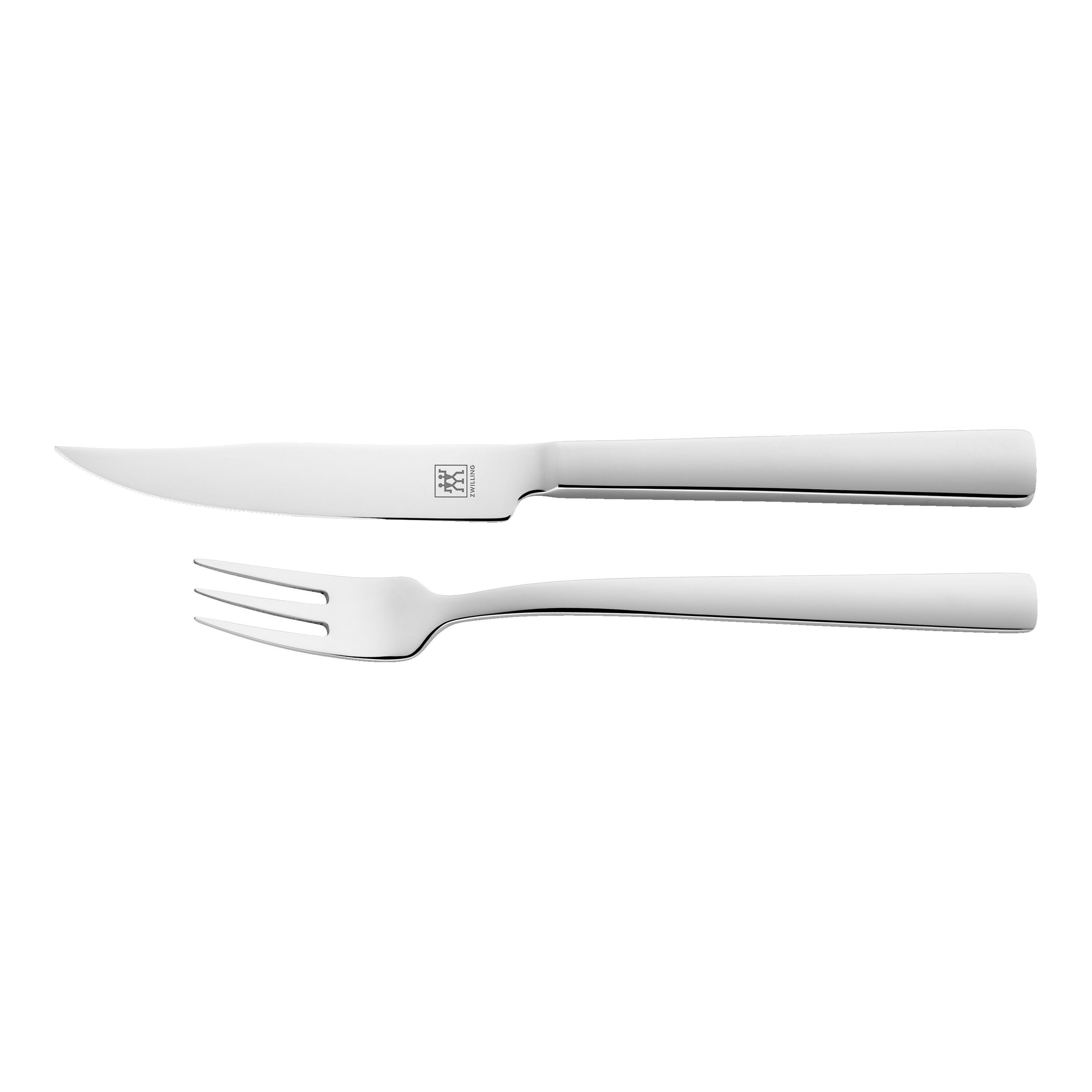 2-pcs polished Steak cutlery set