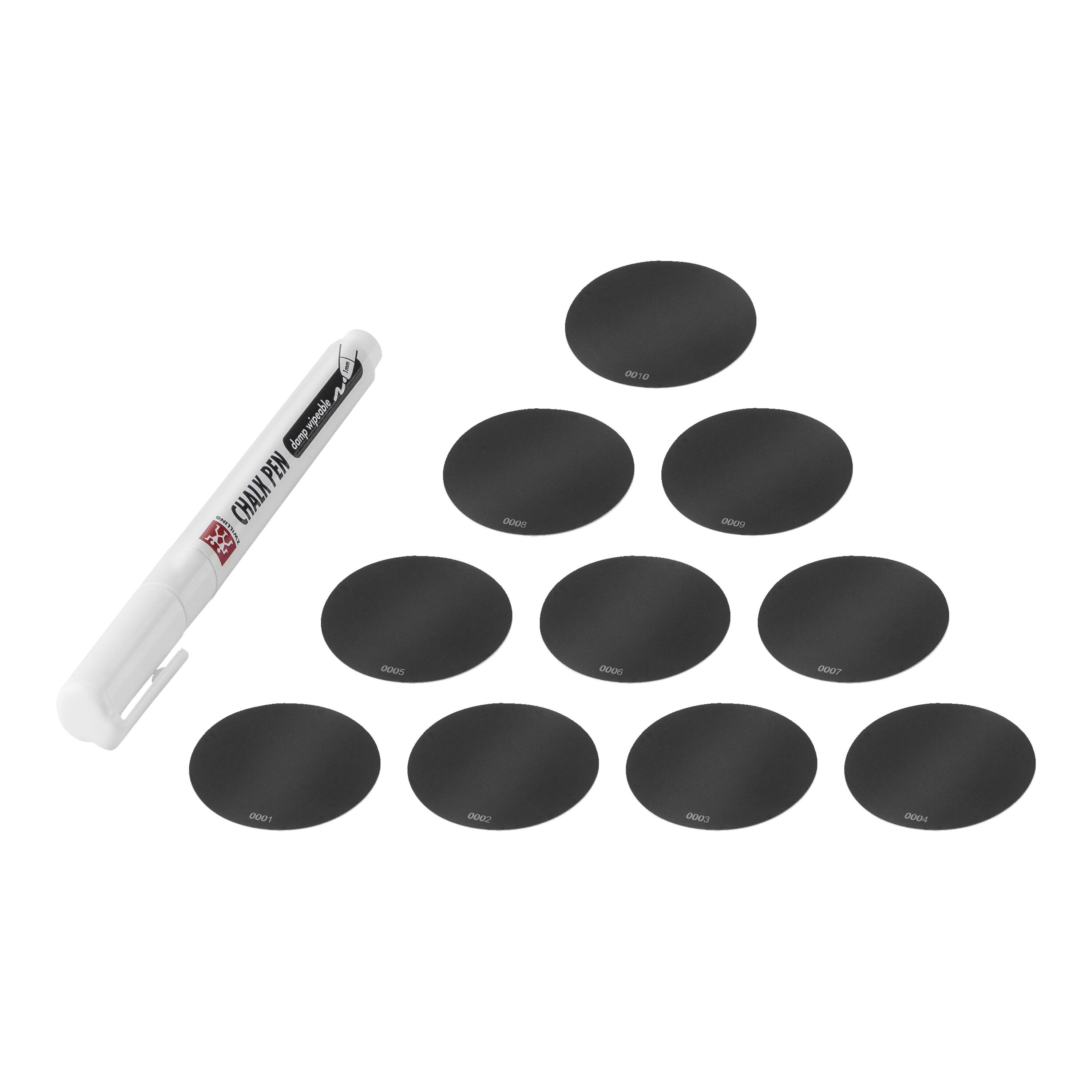 CUBE Set labels and chalk pen, 11-pcs