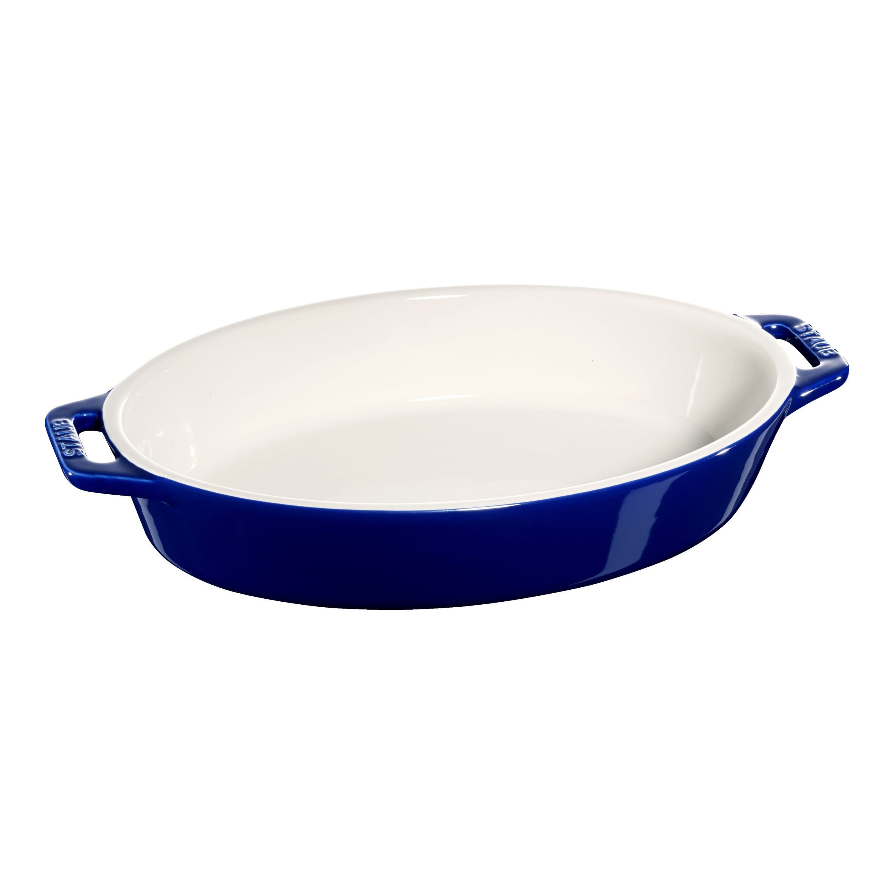 23 cm oval ceramic Oven dish dark-blue