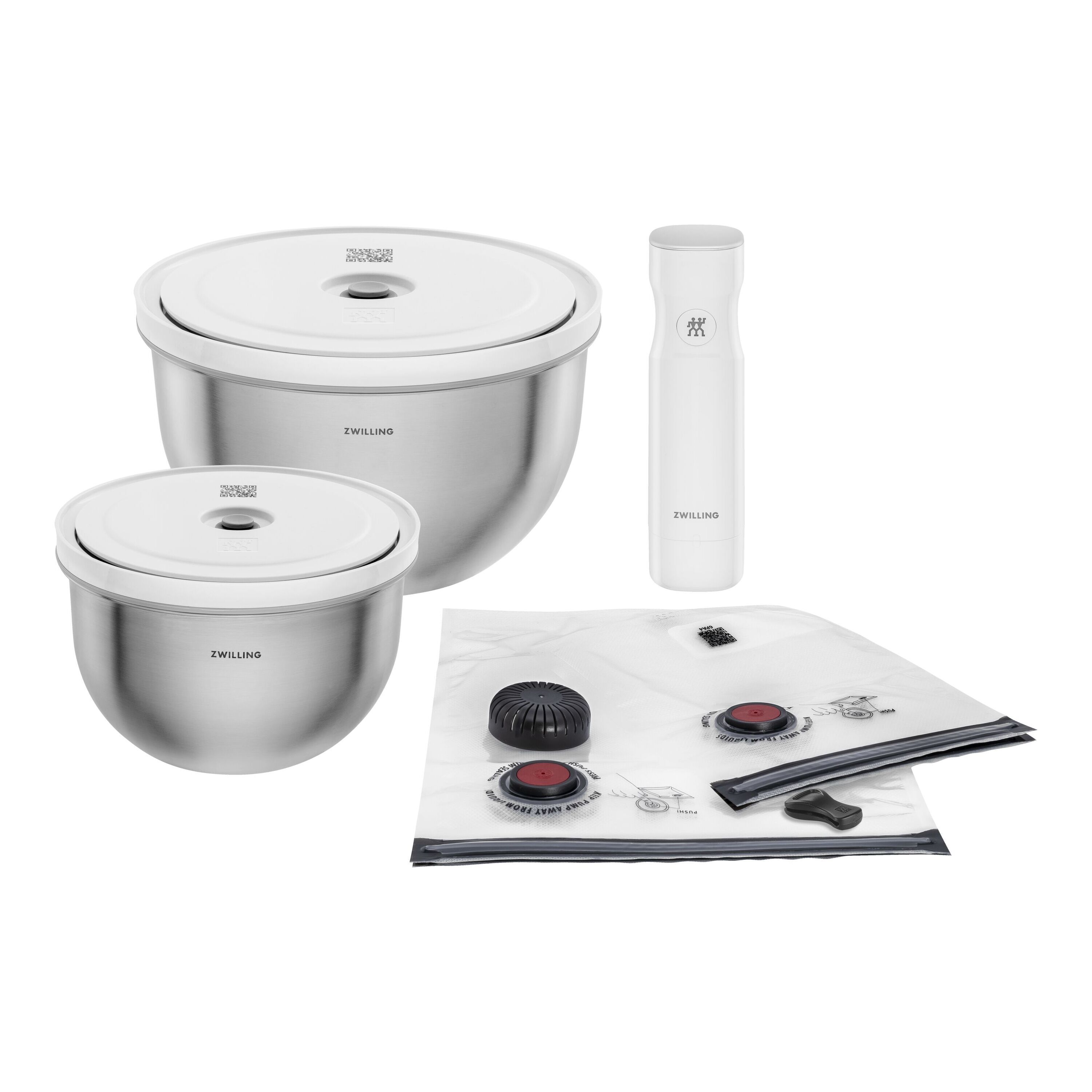 Stainless steel / M/L 9-pcs Vacuum starter set