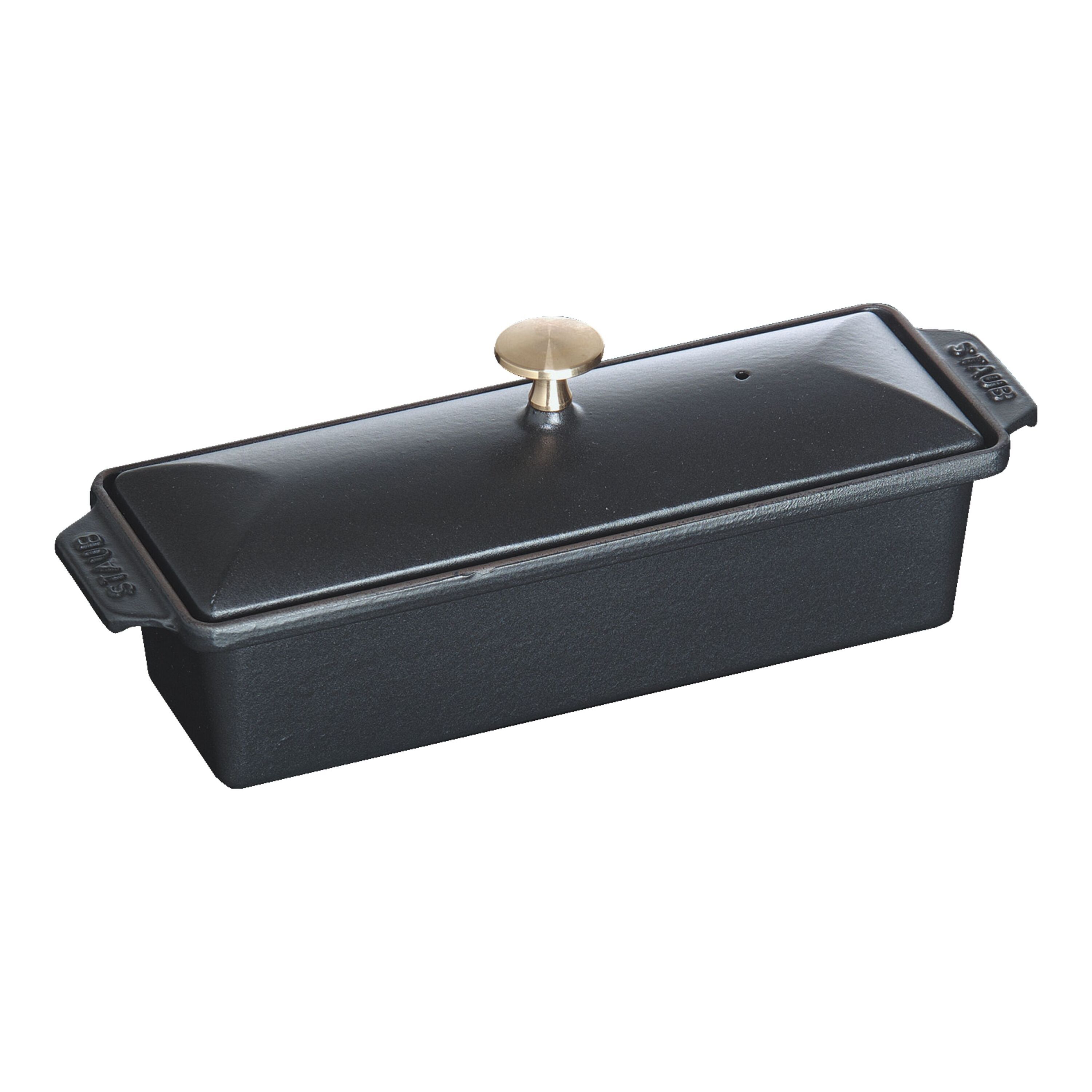 30 x 11 cm rectangular Cast iron Terrine black