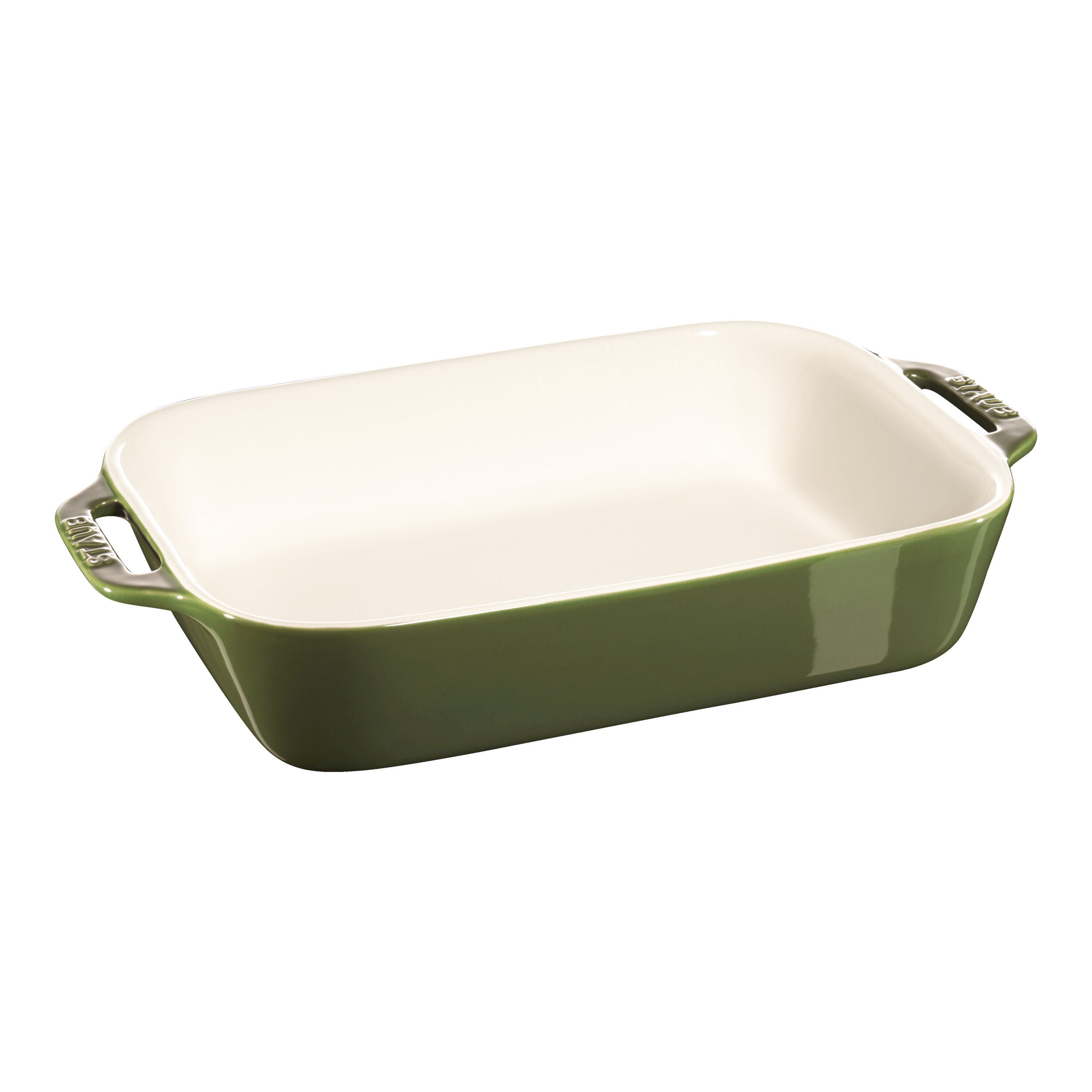 27 x 20 cm rectangular ceramic Oven dish basil-green