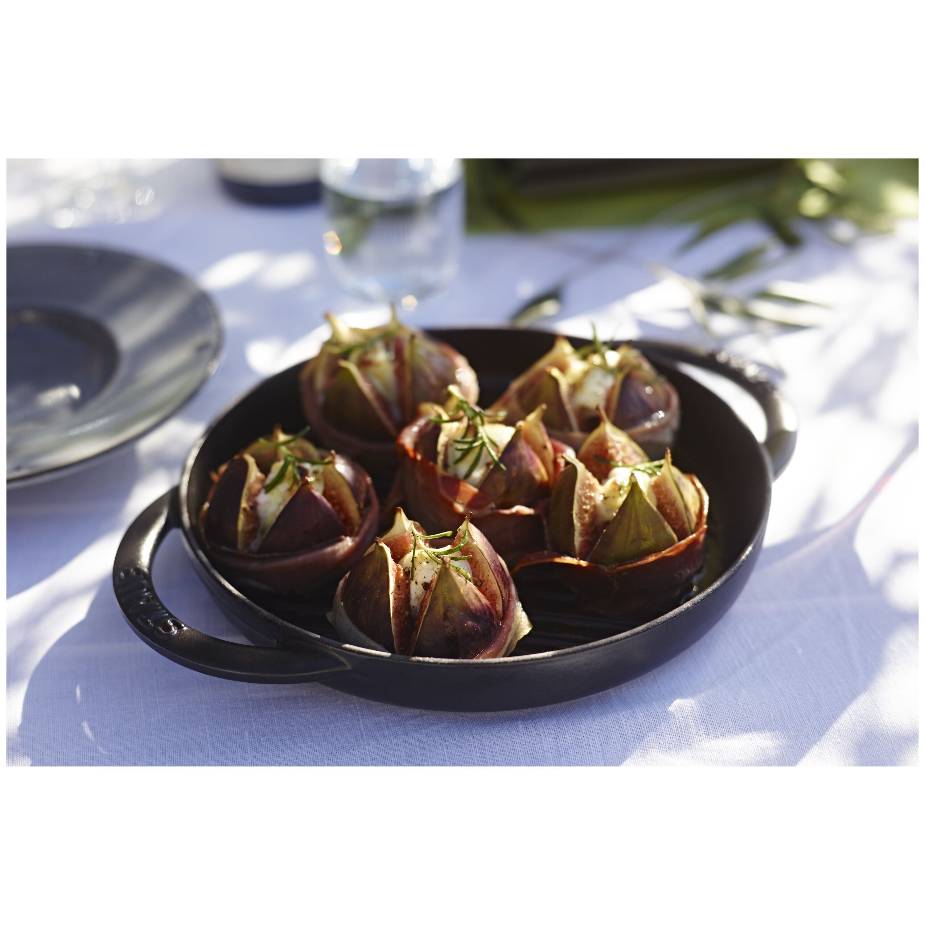 23 cm round Cast iron Pure Grill black