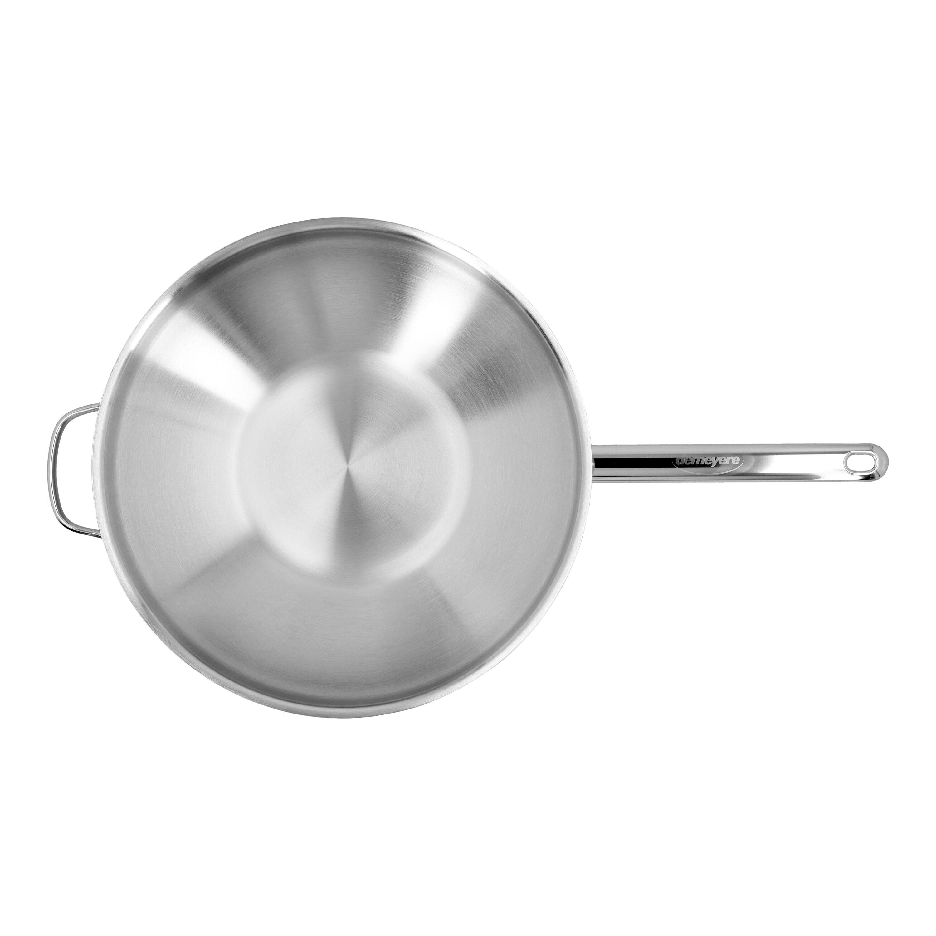 32 cm 18/10 Stainless Steel Wok flat bottom