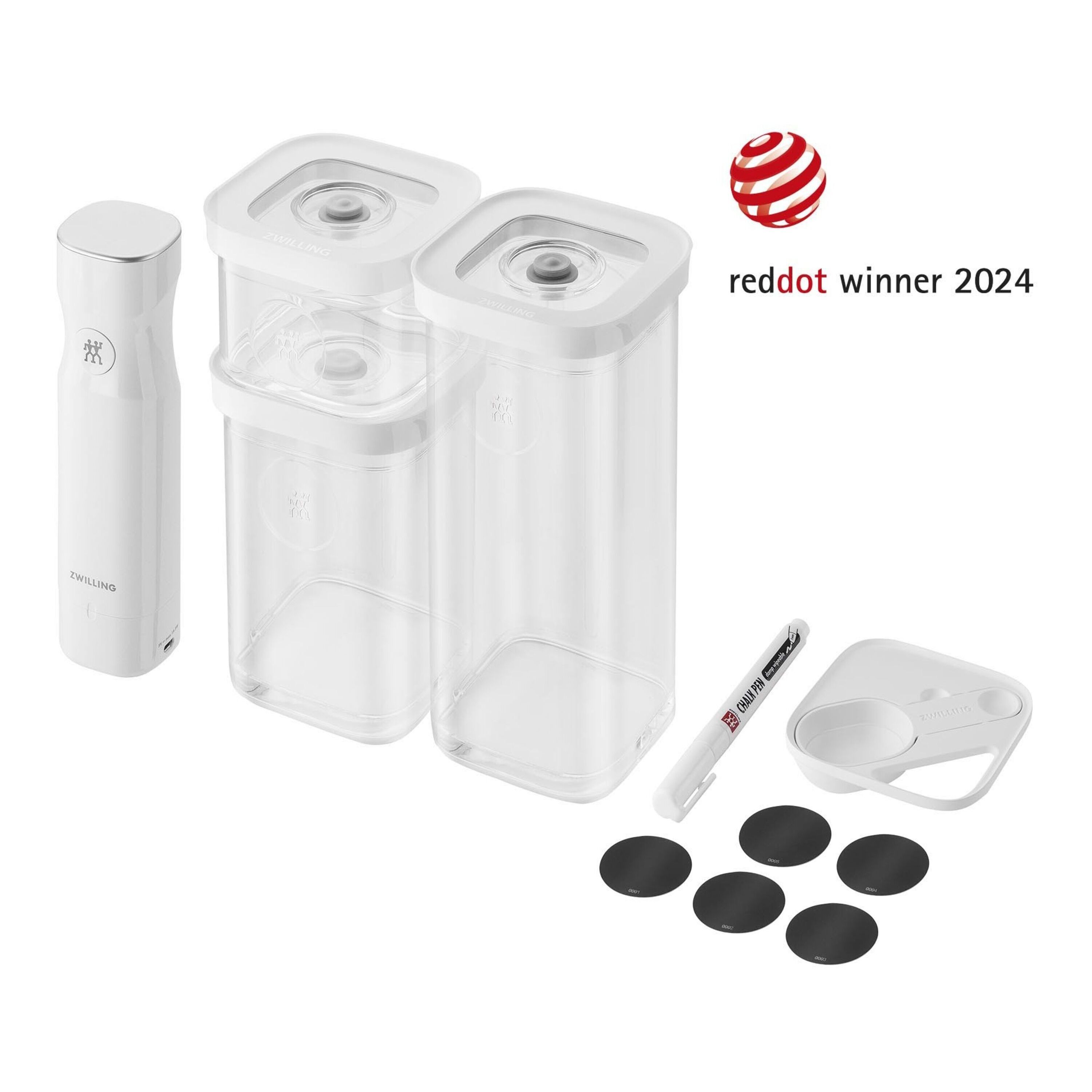 CUBE Vacuum starter set, S / 6-pcs, transparent-white