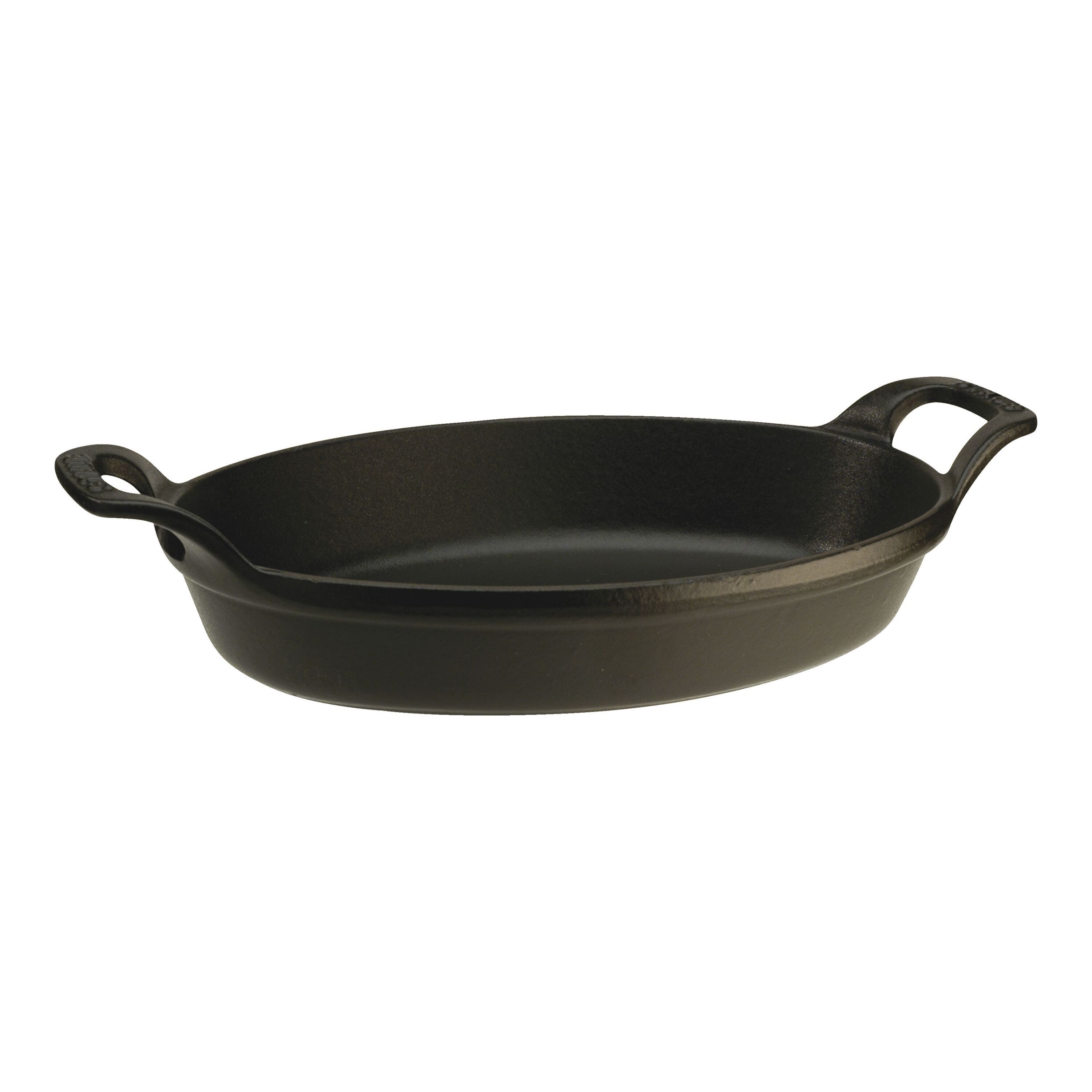 24 cm oval Cast iron Oven dish black