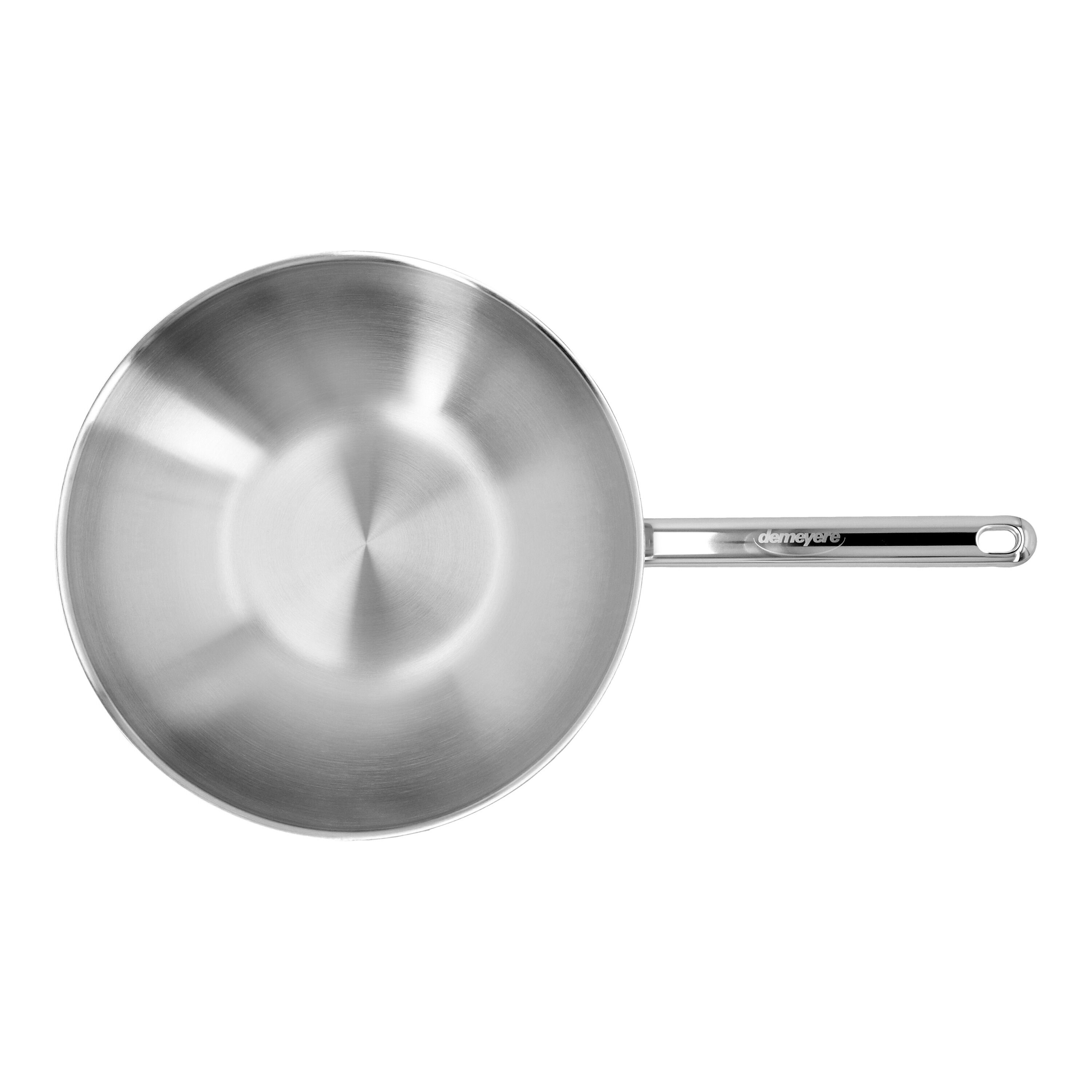 30 cm 18/10 Stainless Steel Wok flat bottom