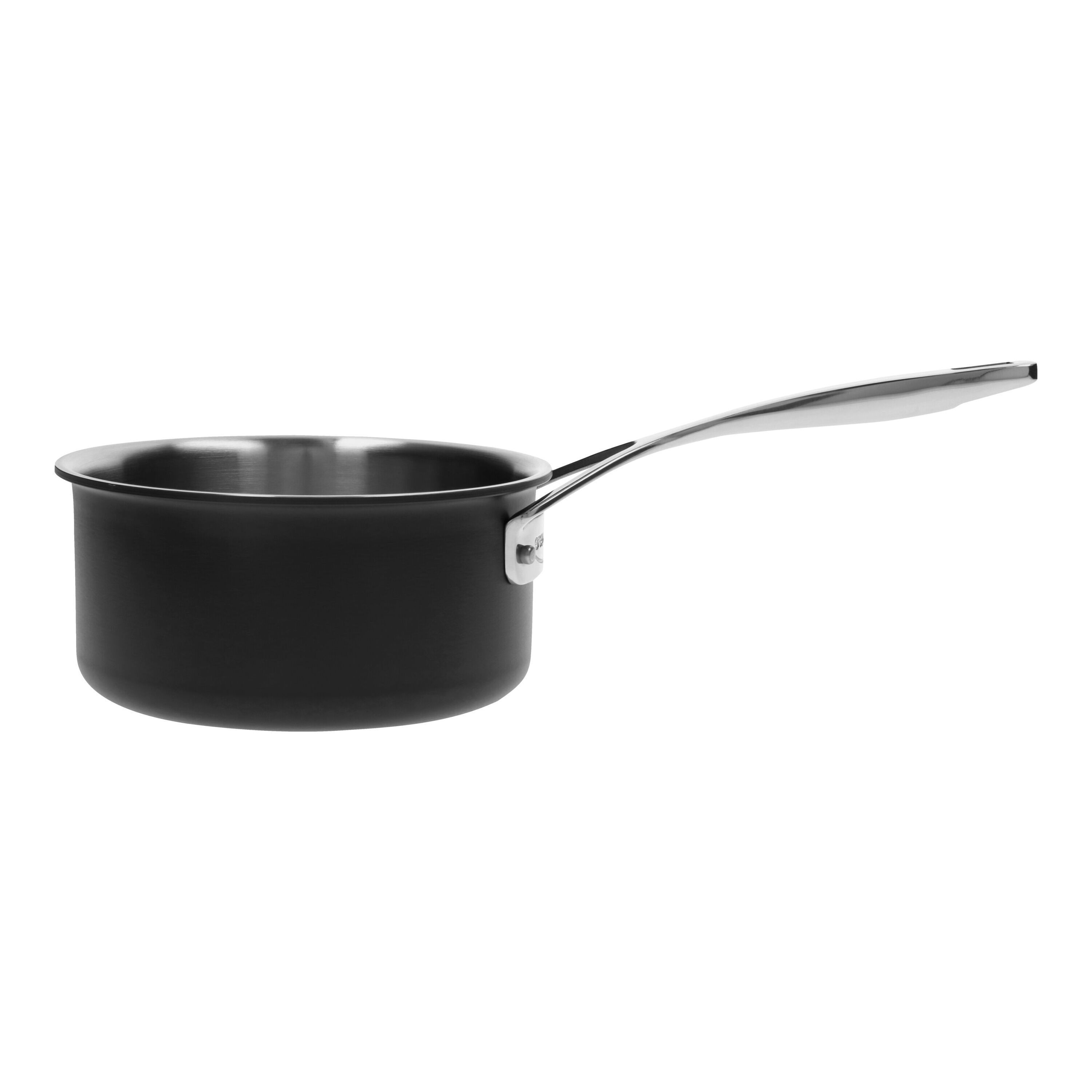 16 cm 18/10 Stainless Steel Saucepan black-white