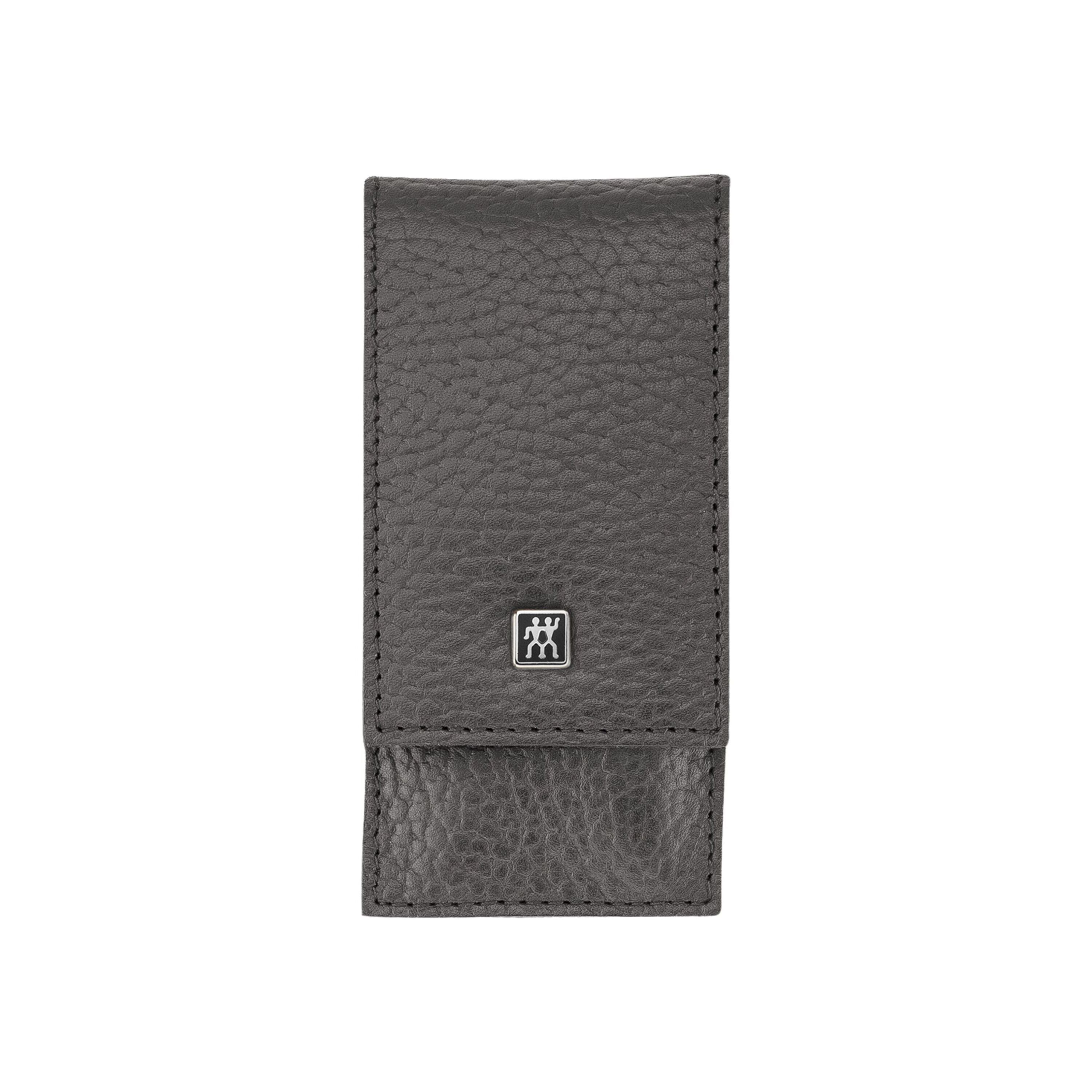 3-pcs Leather Snap fastener case anthracite