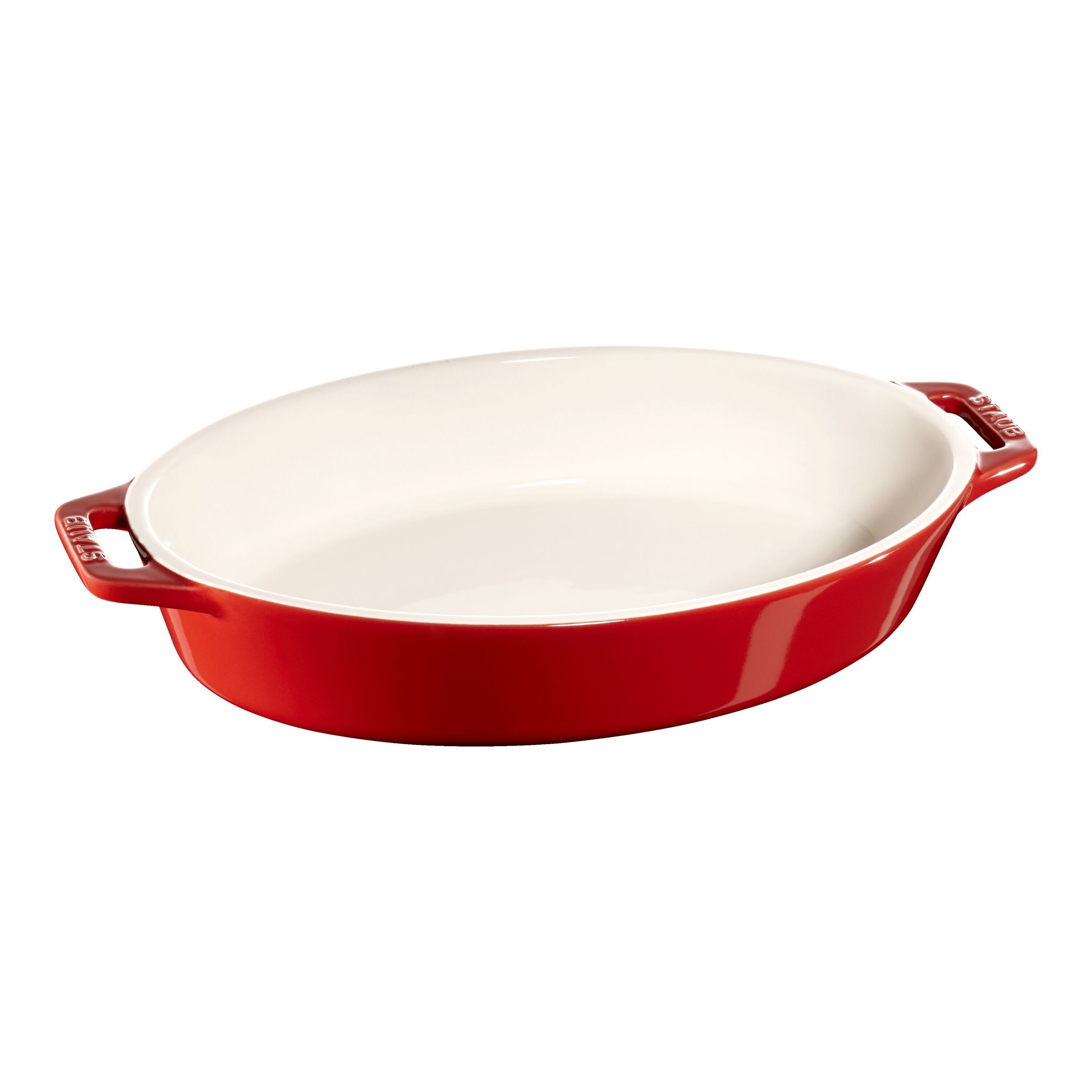23 cm oval ceramic Oven dish cherry