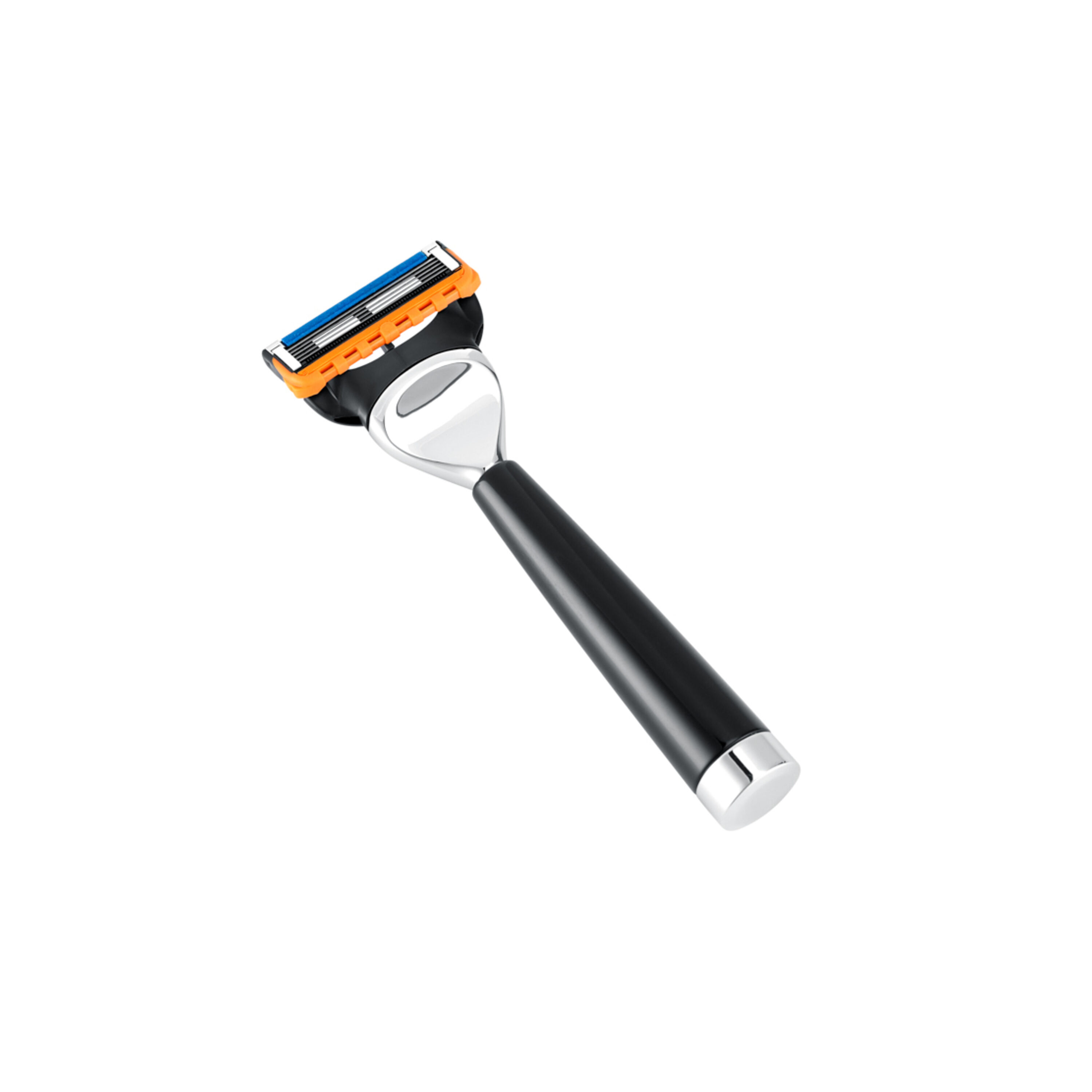 Men's Facial Razor, Brass | silver-black
