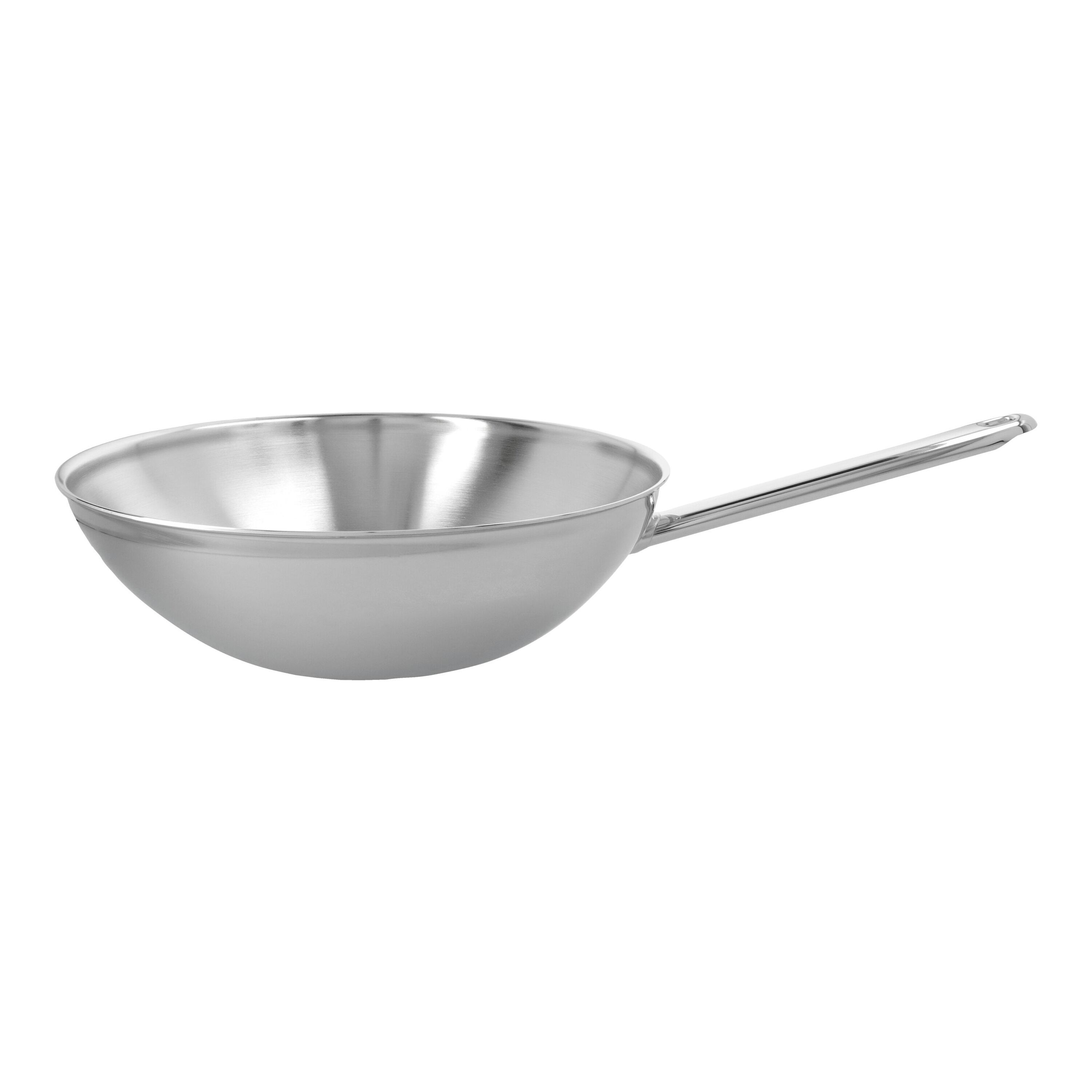 30 cm 18/10 Stainless Steel Wok flat bottom