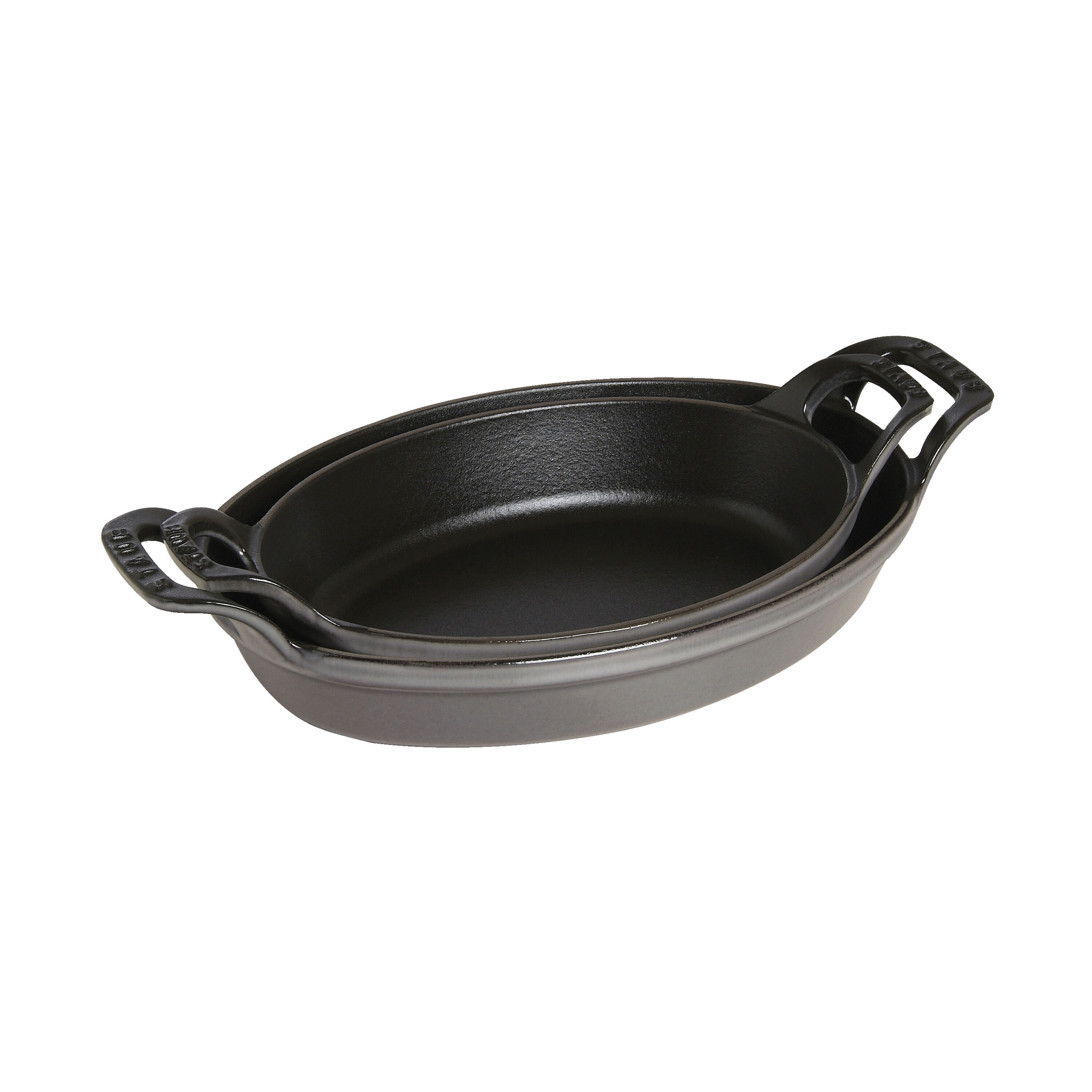 21 cm oval Cast iron Oven dish graphite-grey