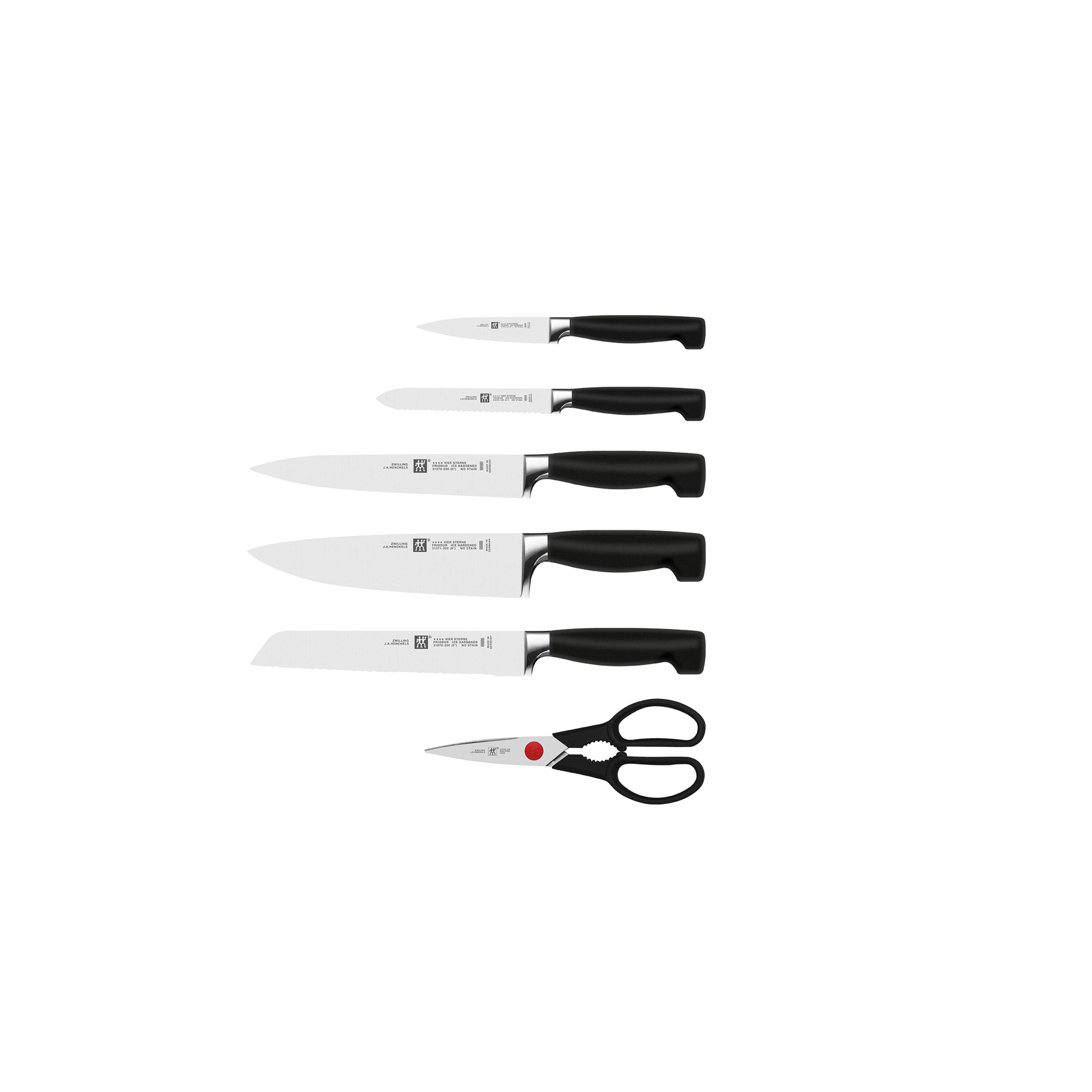 7-pcs, Knife block set, brown