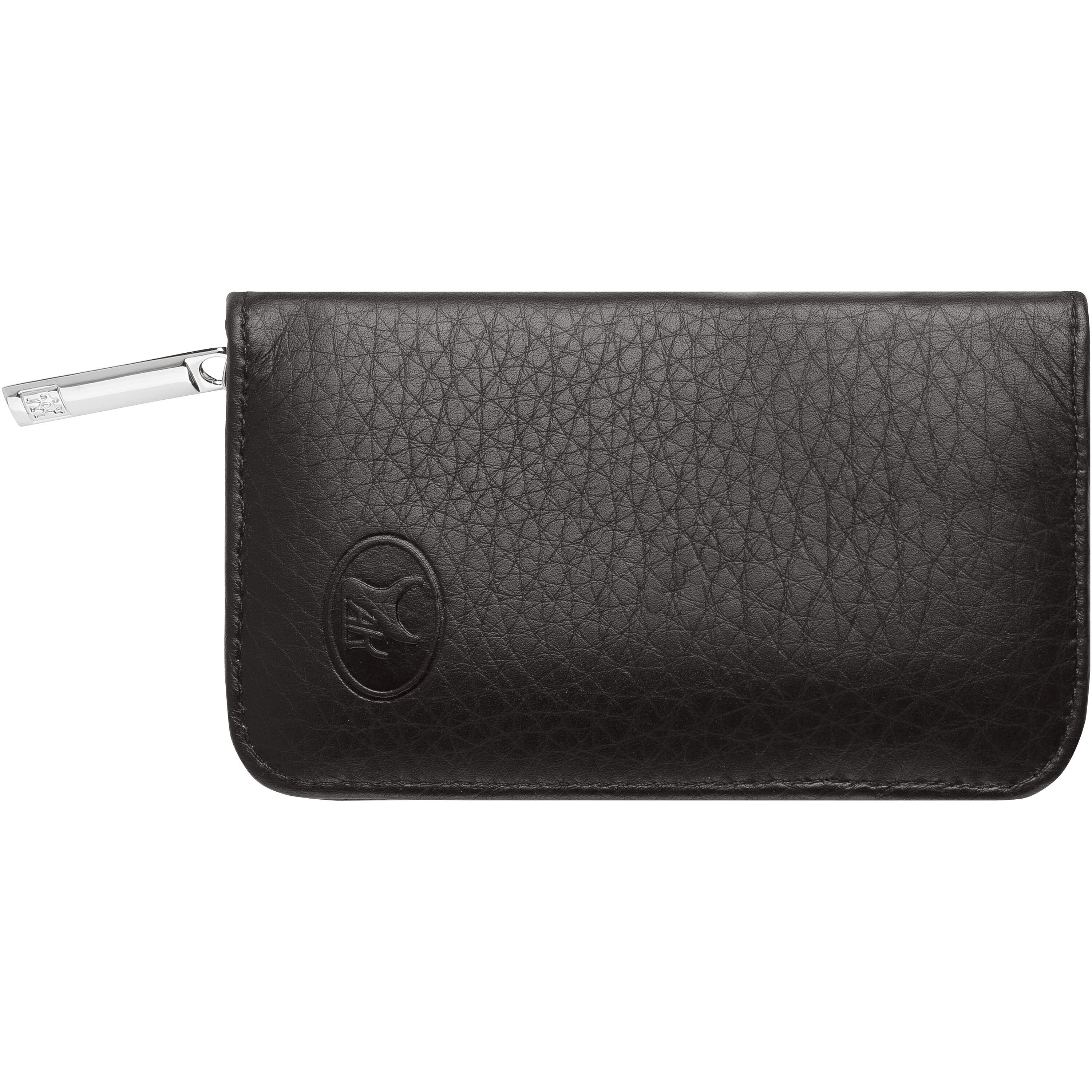 5-pcs Yak leather Zip fastener case black