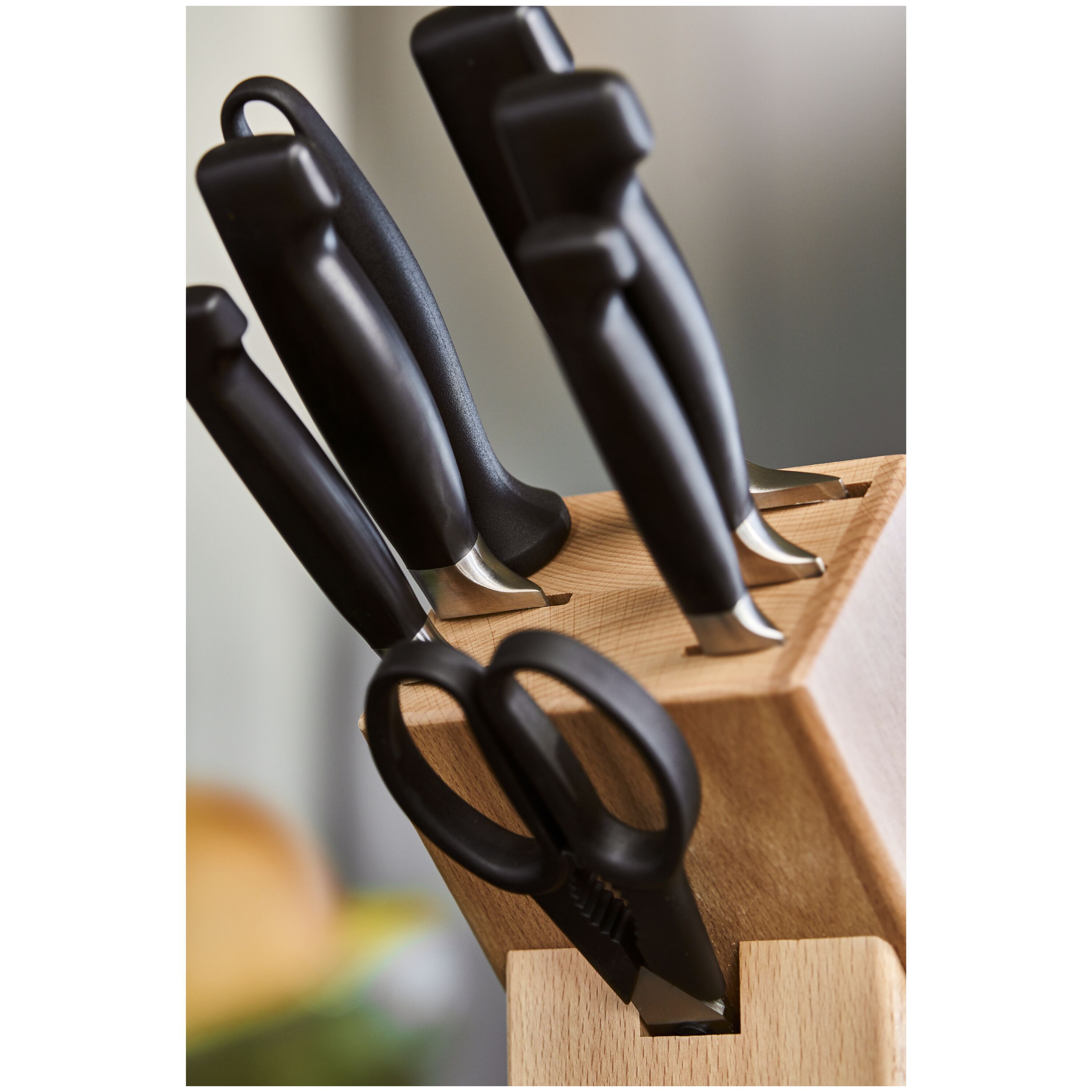 8-pcs, Knife block set, natural