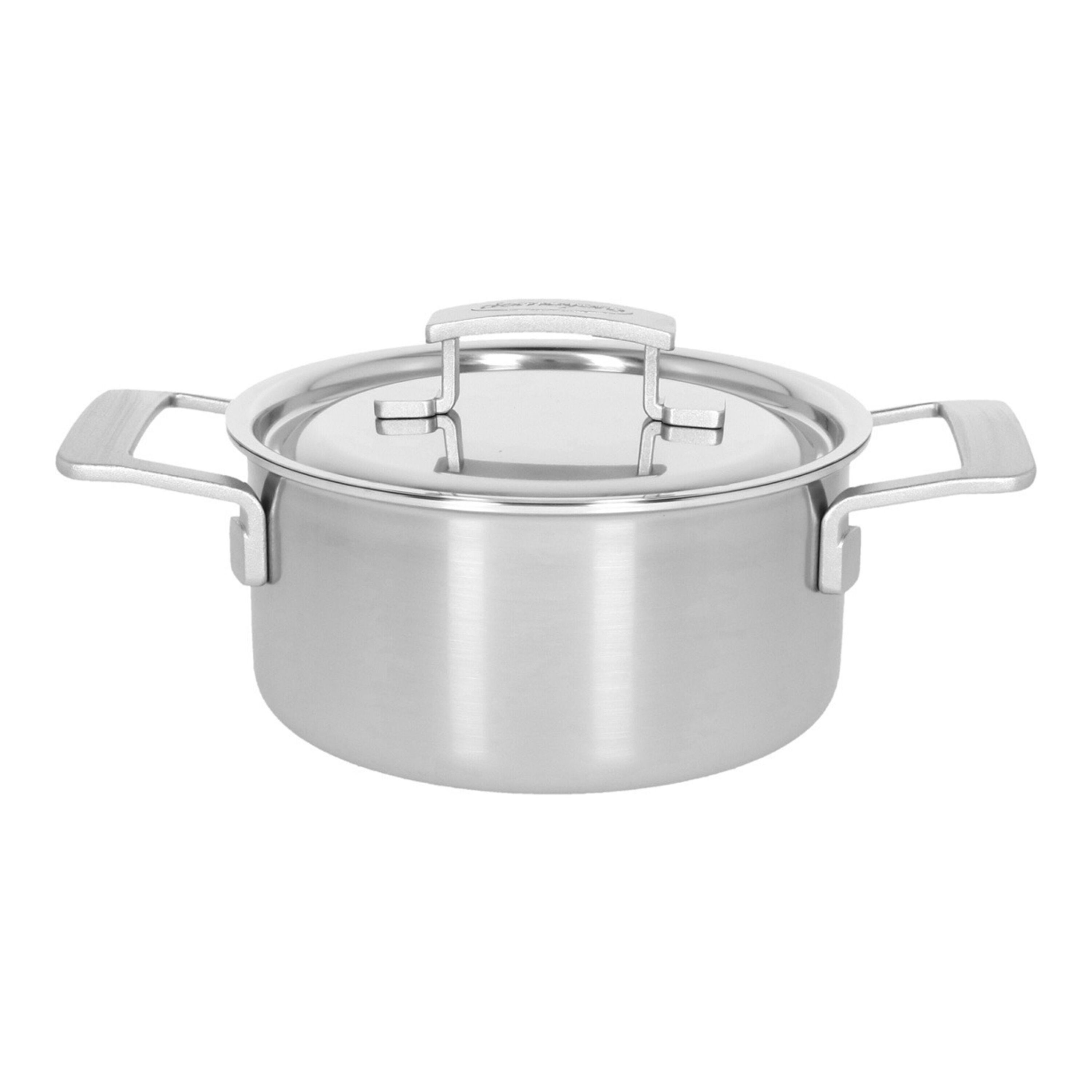18 cm 18/10 Stainless Steel Stew pot with lid silver