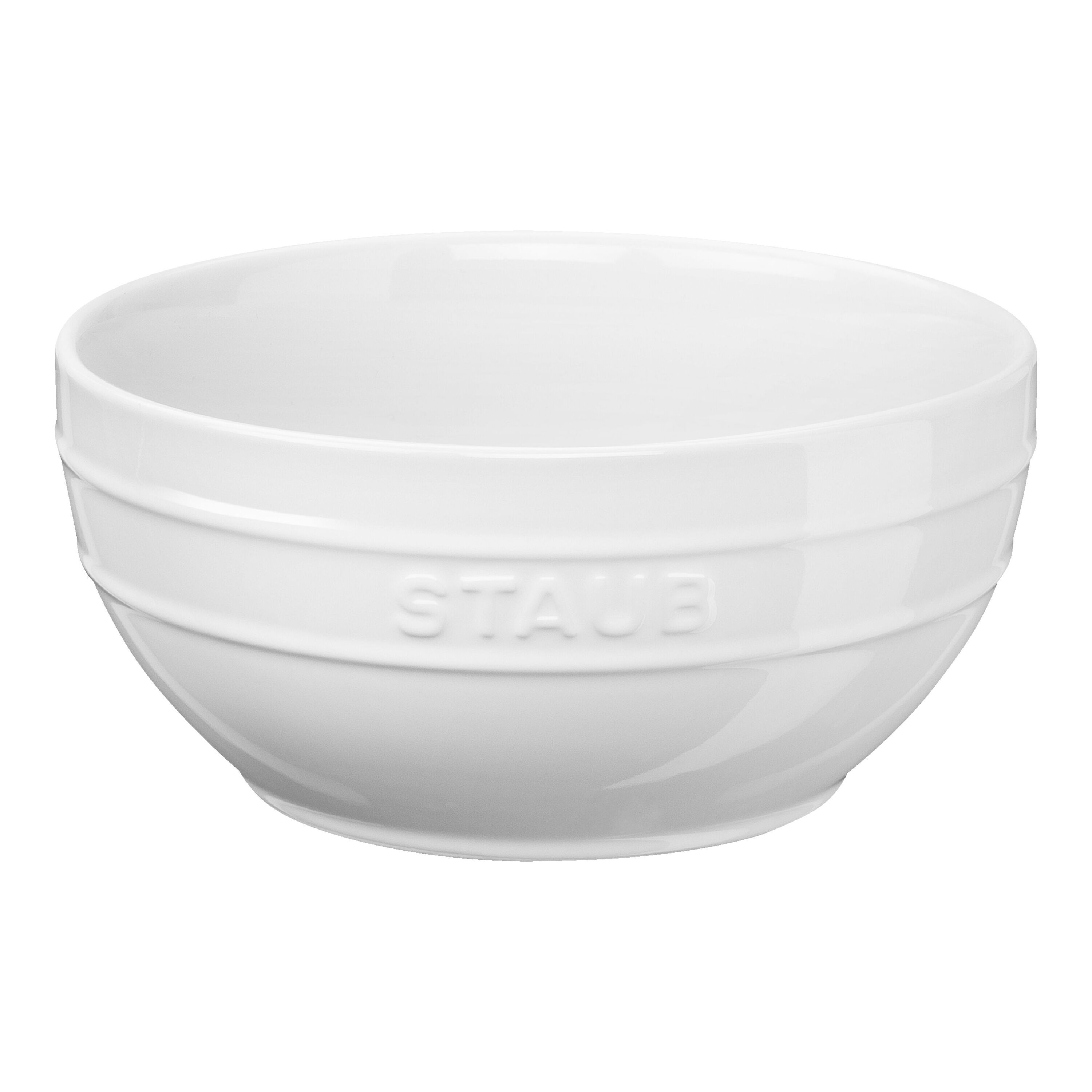 18 cm round ceramic Bowl white