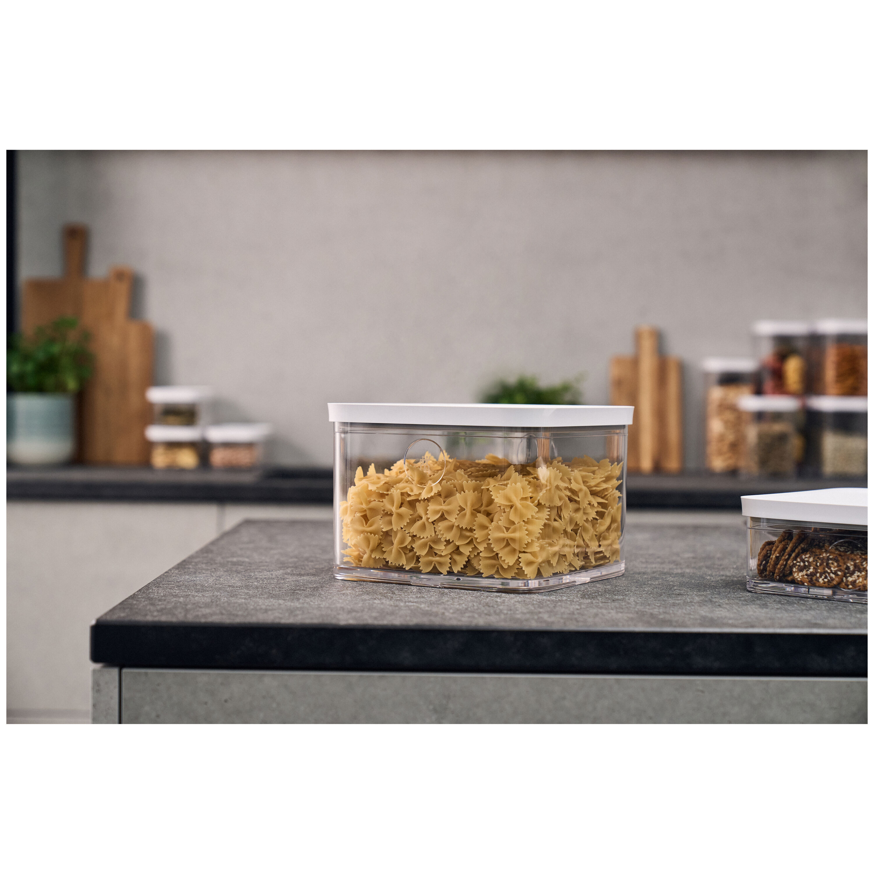 CUBE Box 2L / 21 cm, transparent-white