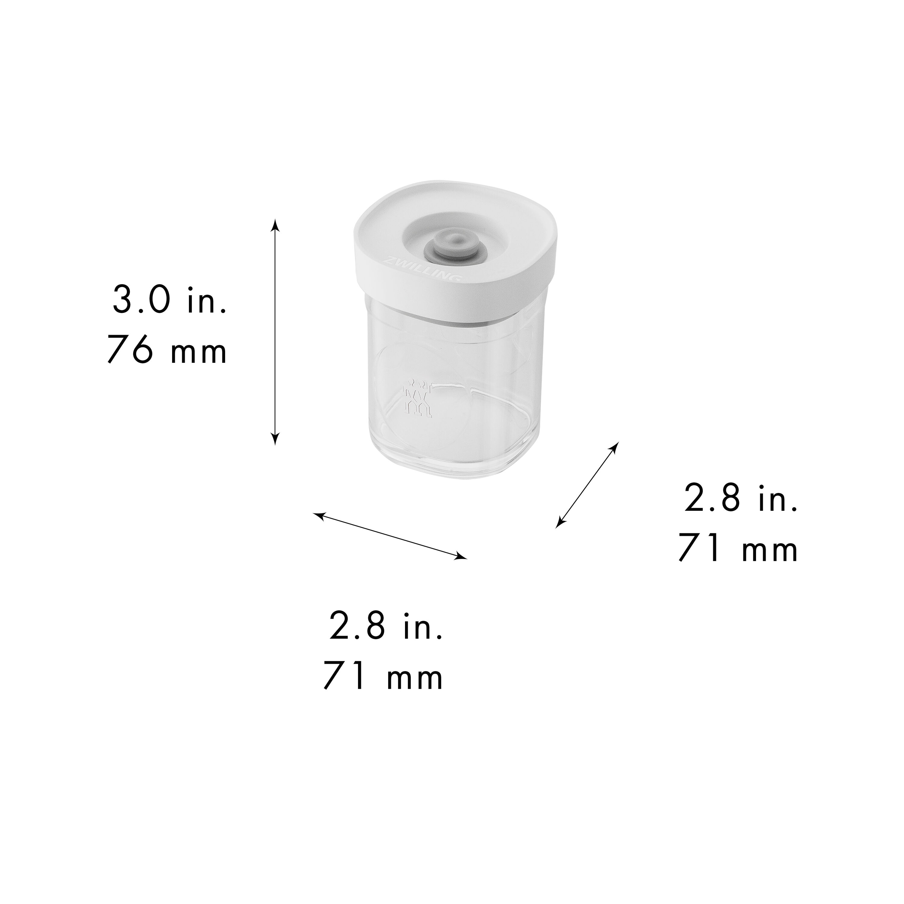 CUBE Set, XS / 3-pcs, transparent-white