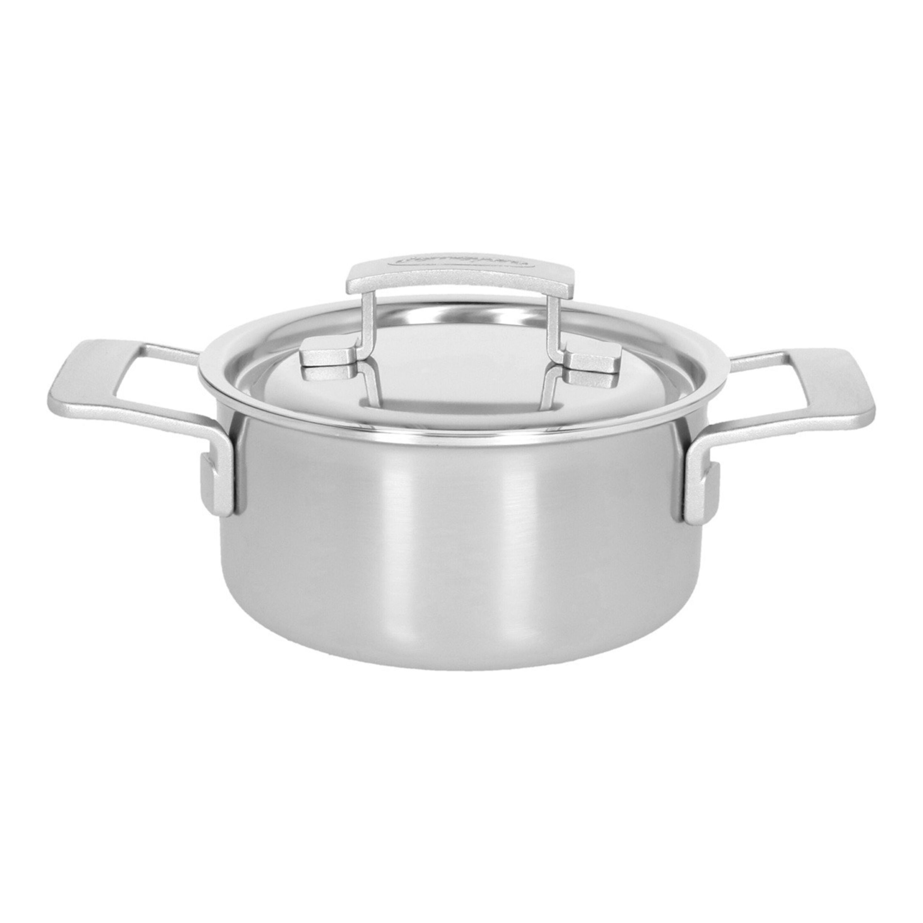 16 cm 18/10 Stainless Steel Stew pot with lid silver