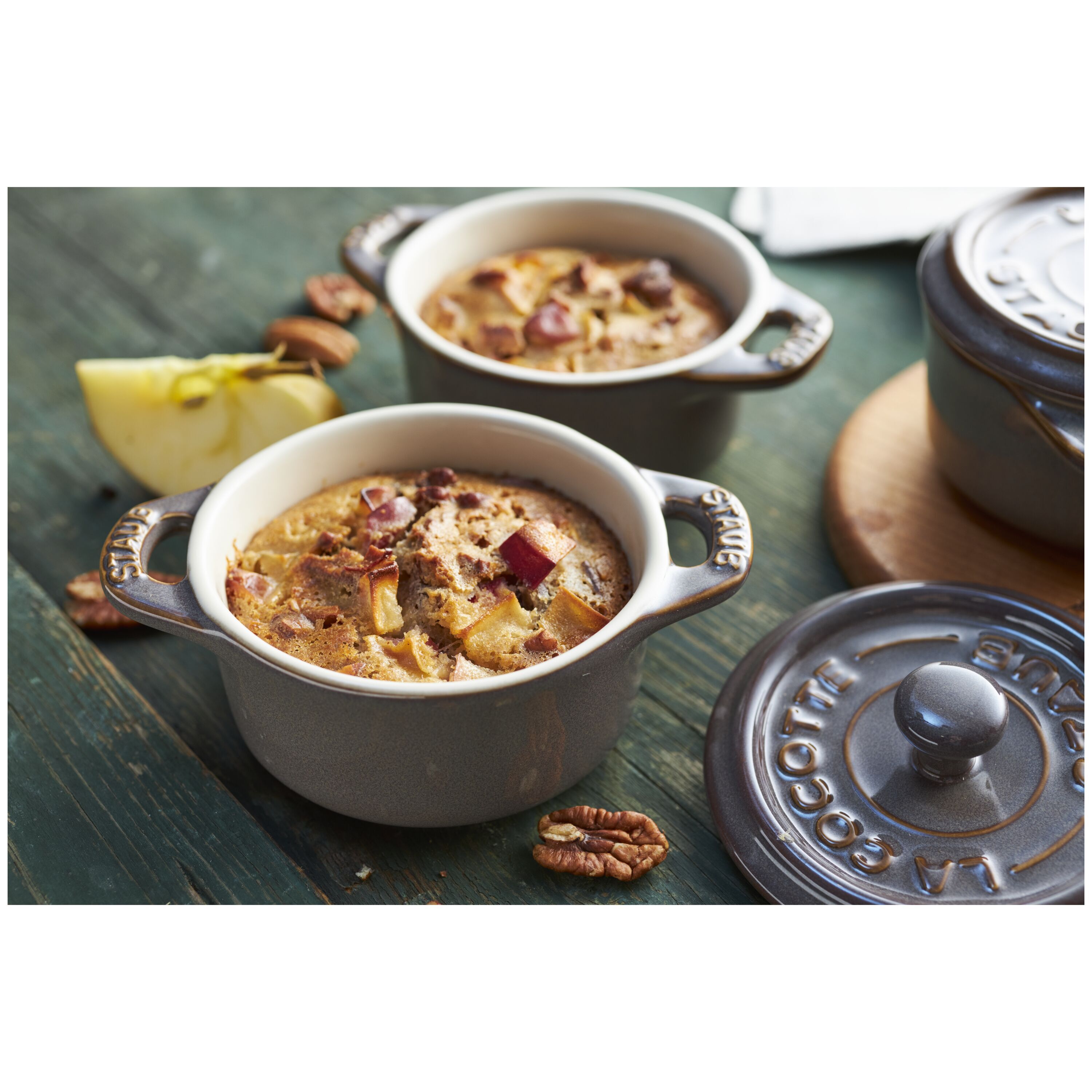 10 cm round ceramic Mini Cocotte ancient-grey