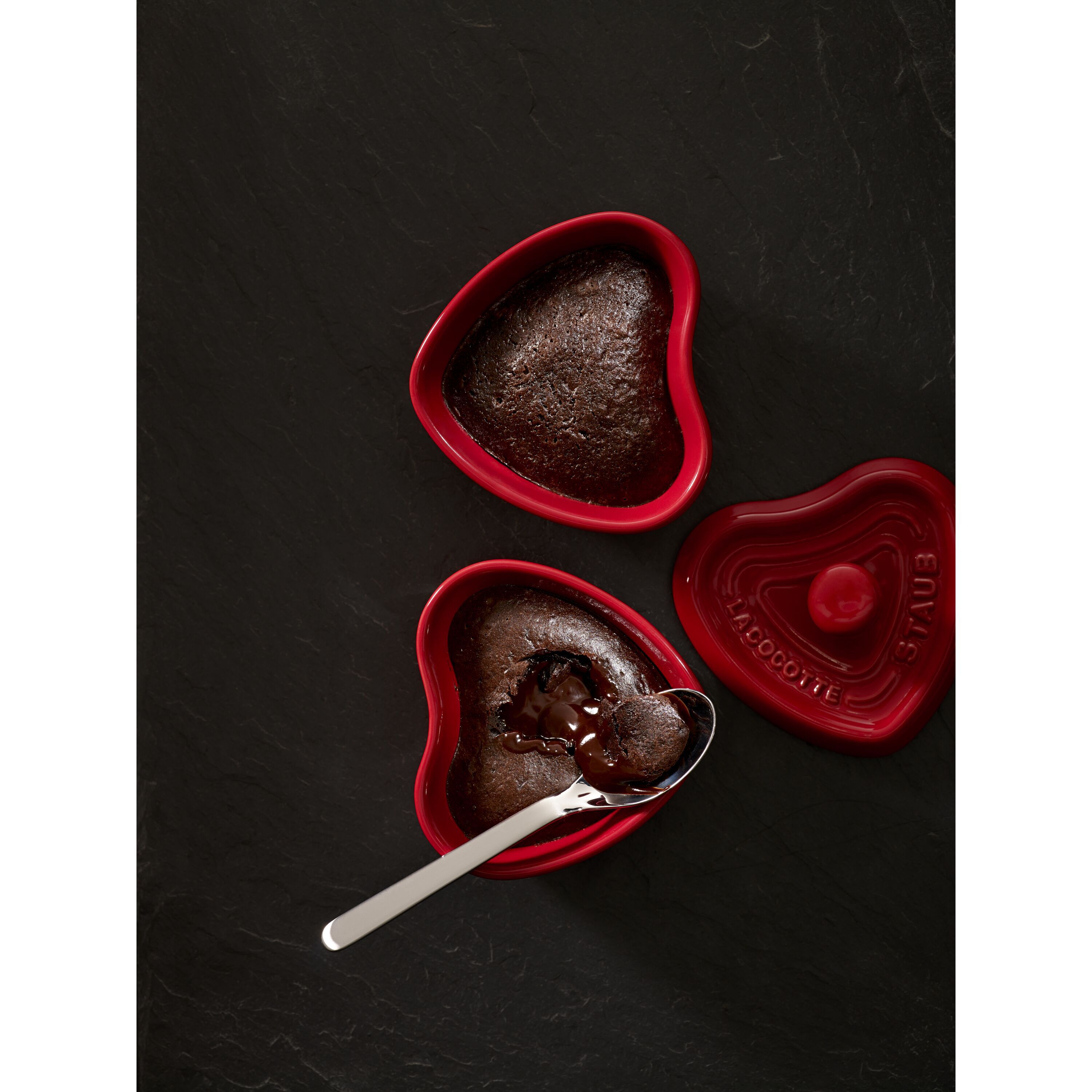 10 cm heart ceramic Mini Cocotte cherry