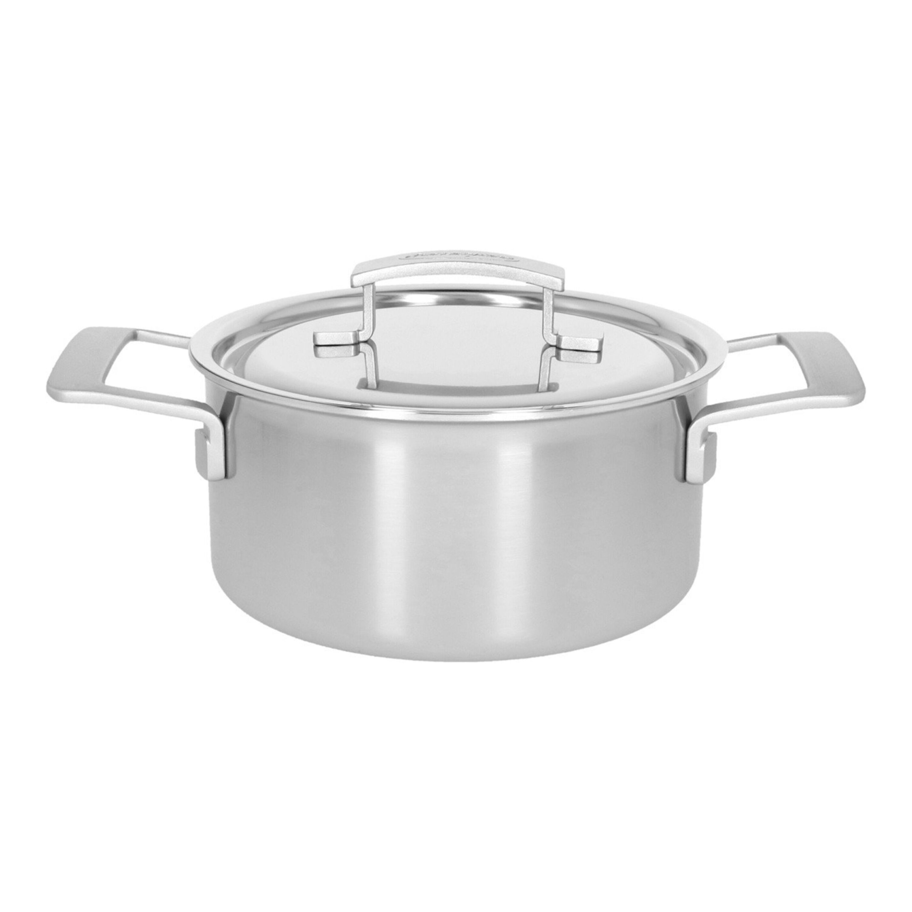 20 cm 18/10 Stainless Steel Stew pot with lid silver