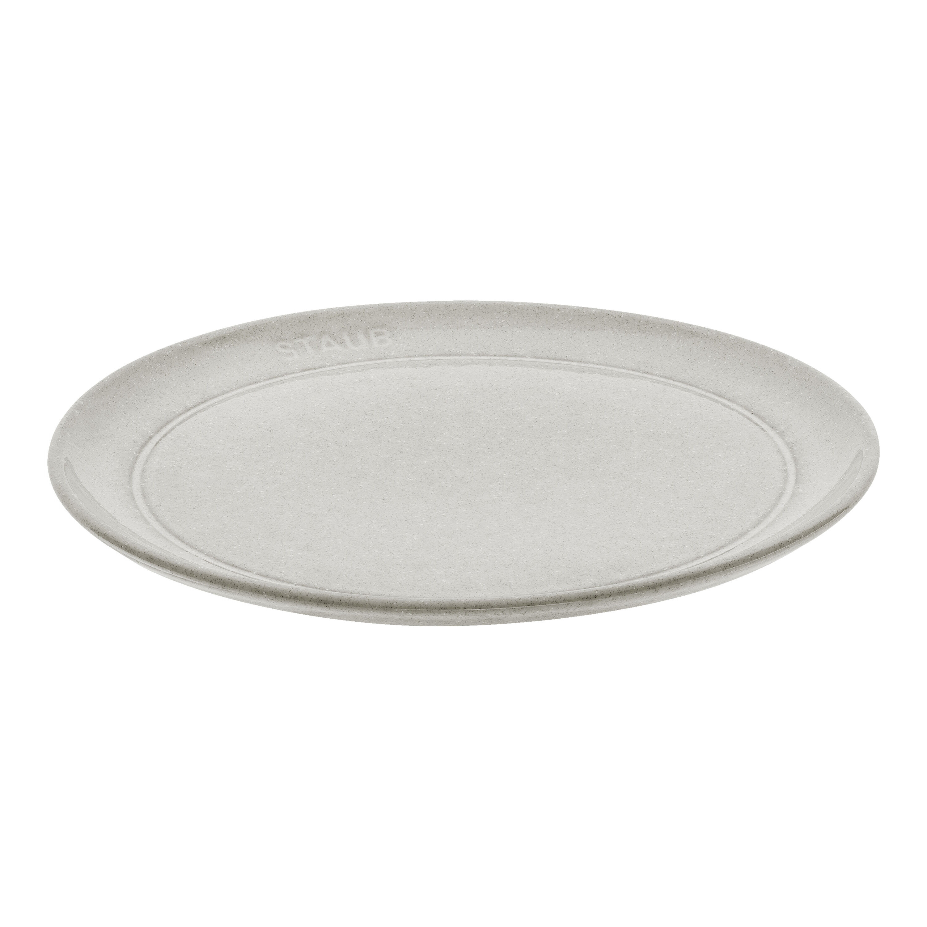 20 cm ceramic Plate flat white truffle
